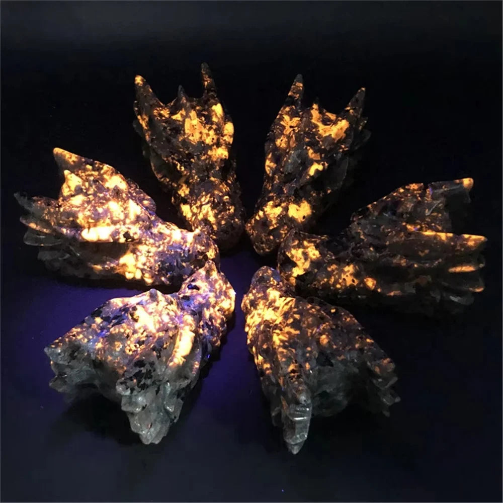 Yooperlite Crystal Skulls Carved Dragon Head