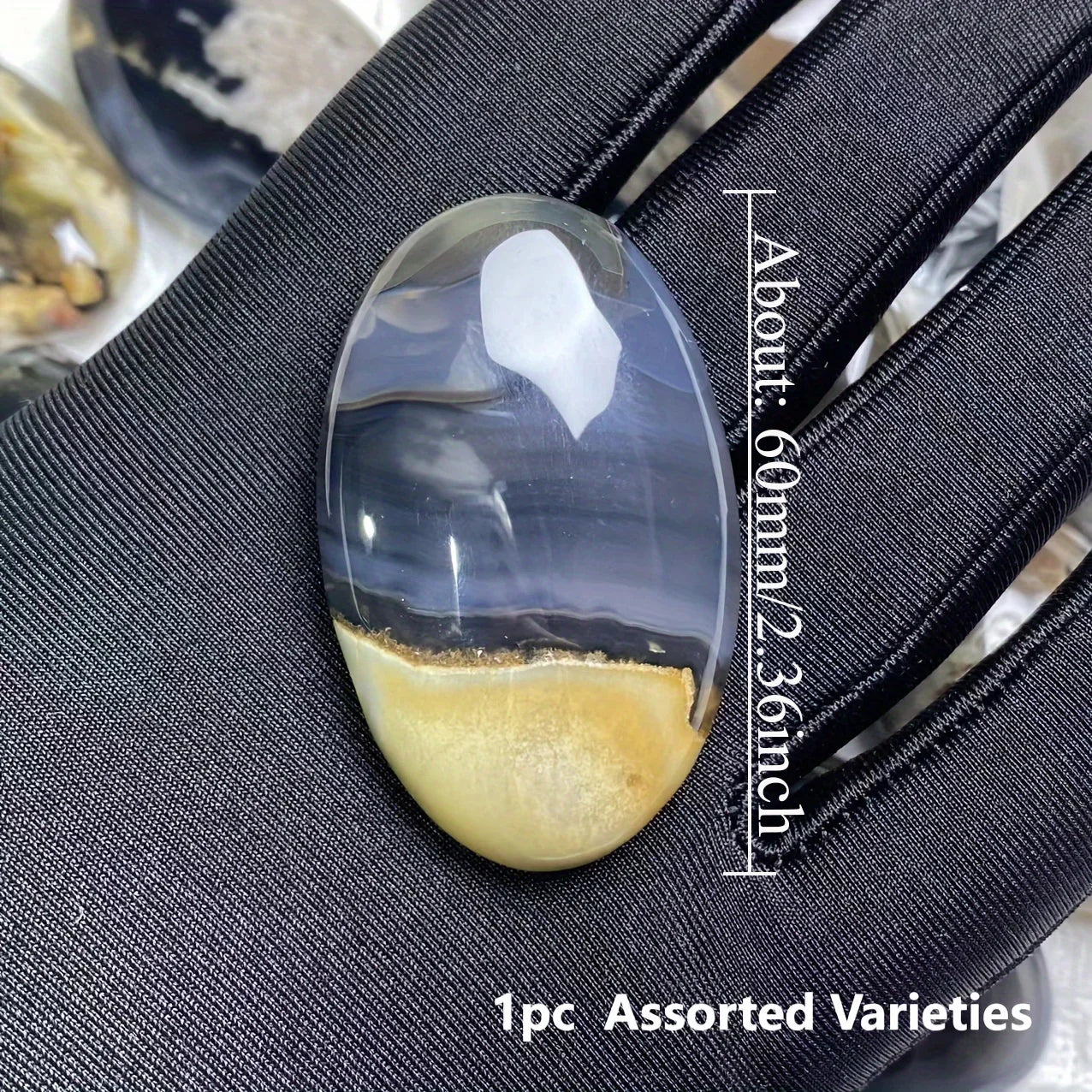 Volcano Agate Palm Stone, UV Reactive Glowing Green Fluorescent Crystal Home Decor, Tabletop Display, Holiday Gift