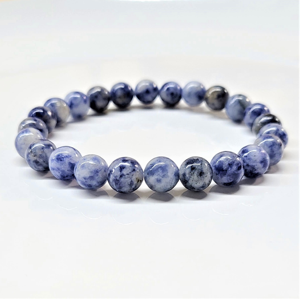 Sodalite Round Bead Bracelet - Eliminates Confusion