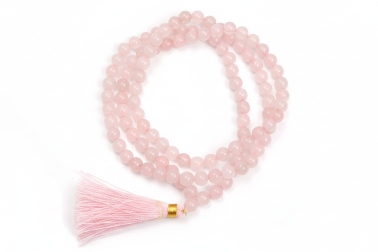 Rose Quartz Mala Necklace