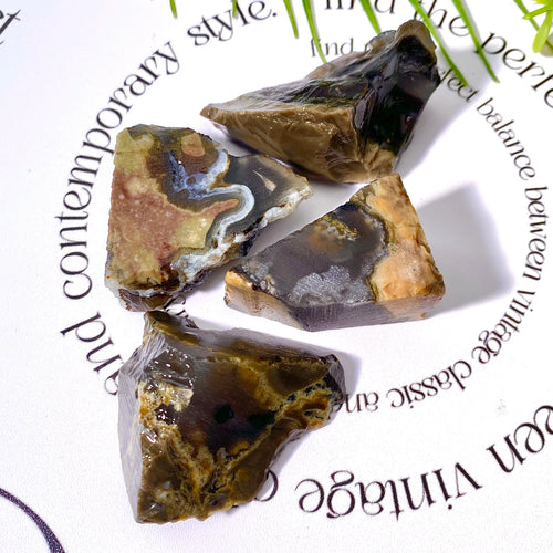 100g/200g Volcanic Agate Raw Stone-UV Fluorescent