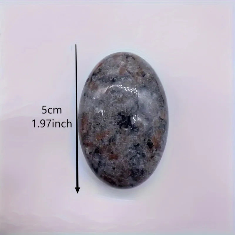 Natural Yooperlite Stone Crystal Palm Rock Flame Stone, UV Light Reactive, Syenite With Fluorescent Sodalite Emberlite Tumble