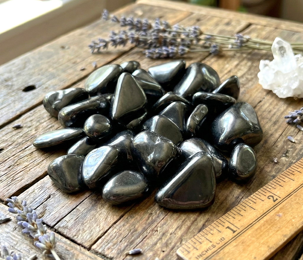 Black Shungite Tumbled Stones Type 2 Specimen