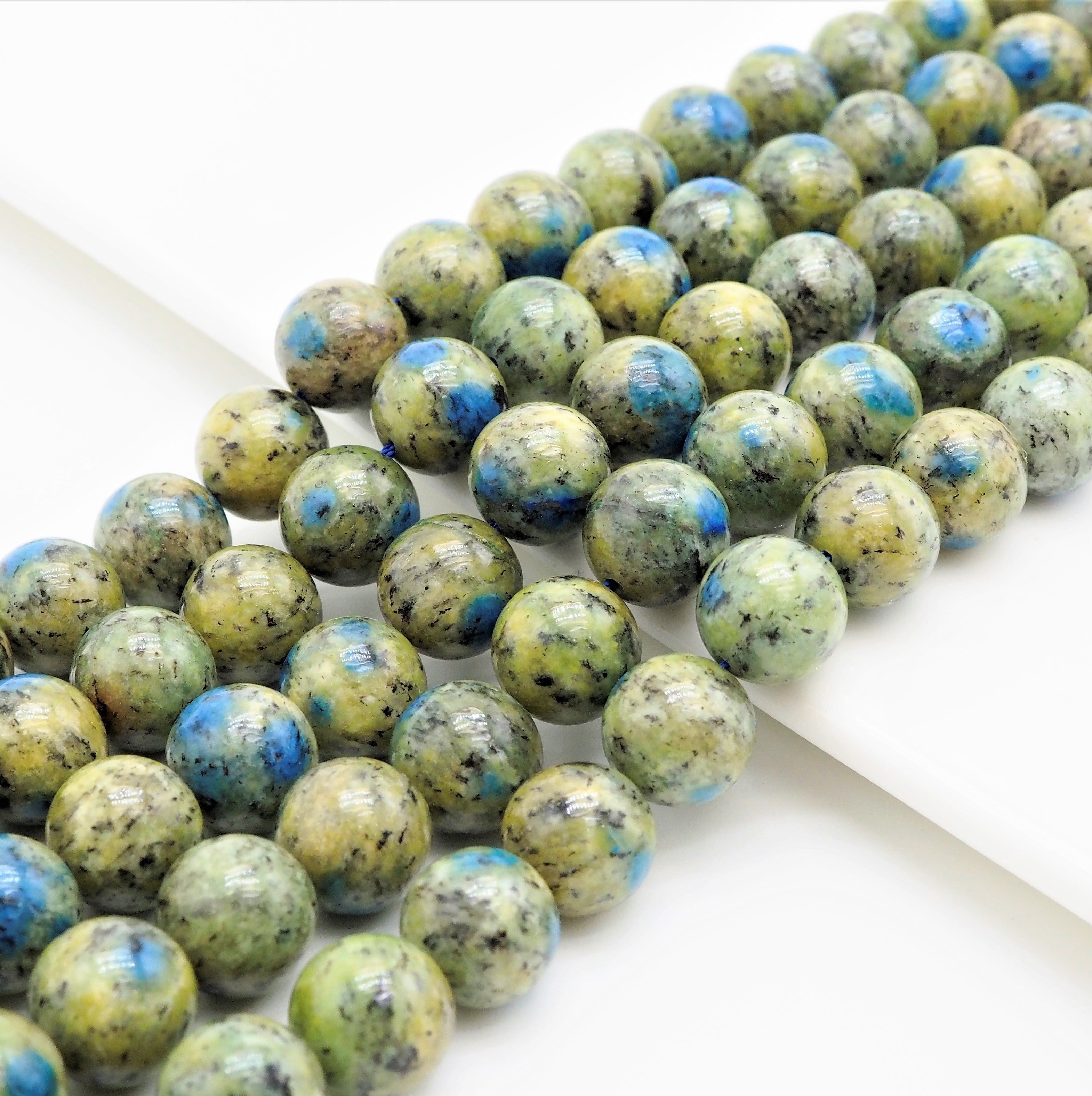 Top Quality Natural K2 Jasper Smooth Round Beads,6mm/10mm/12mm/14mm/16mm Greenish Blue Gemstone Beads,15.5" Full Strand,SKU#U317