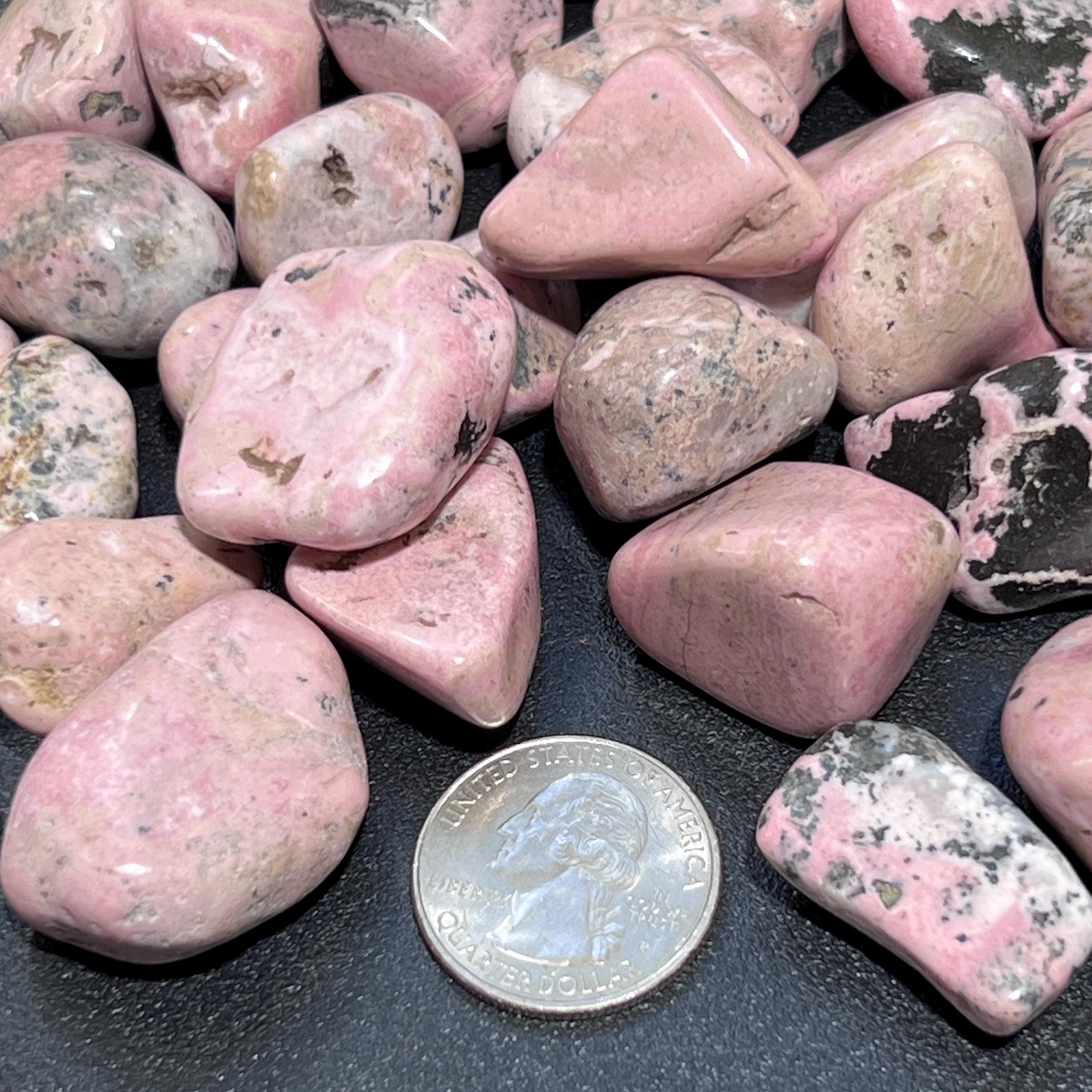 Pink Rhodonite Tumbled Stones