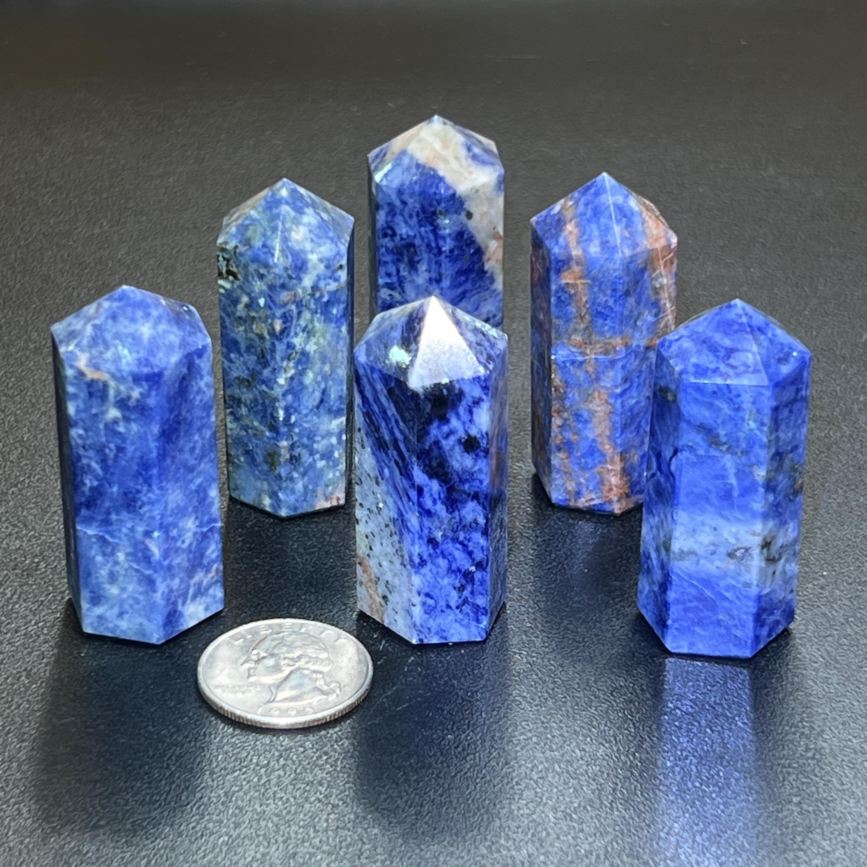 Blue Sodalite Crystal Point Tower