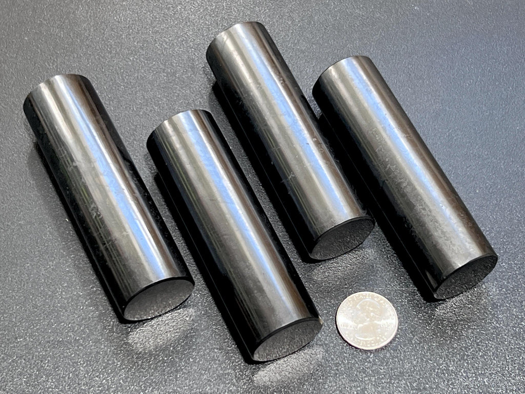 Black Shungite Cylinder Harmonizer Rod (4 Inches)