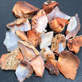 Red White Mixed Carnelian Agate Crystal Rough Raw Stones