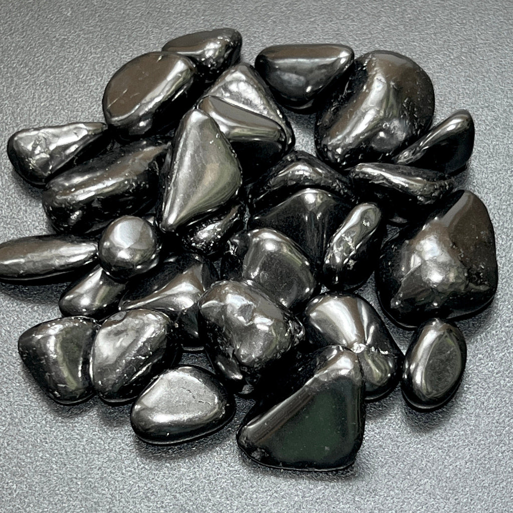 Black Shungite Tumbled Stones Type 2 Specimen