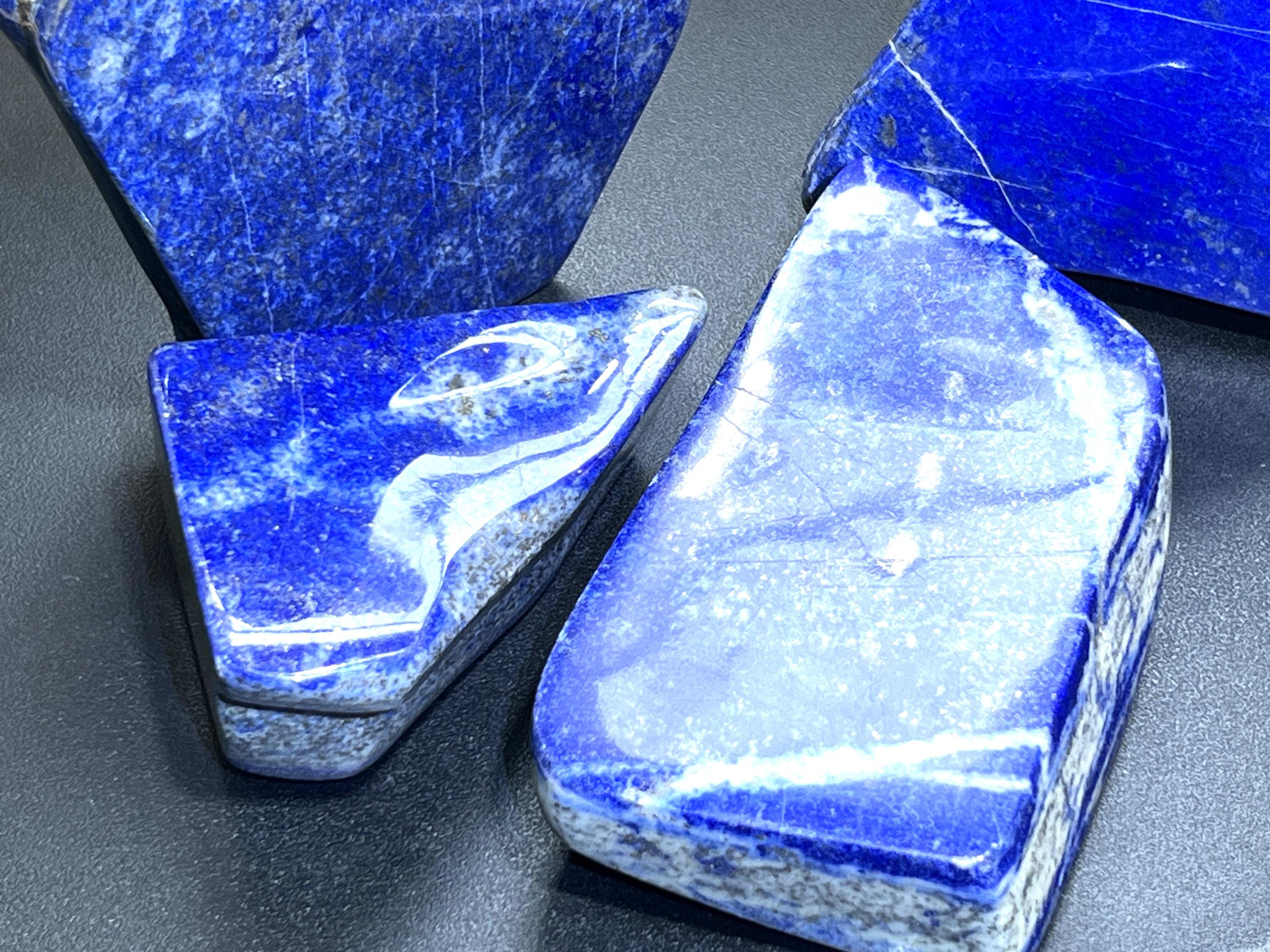 Large Blue Lapis Lazuli Freeform Polished Slabs