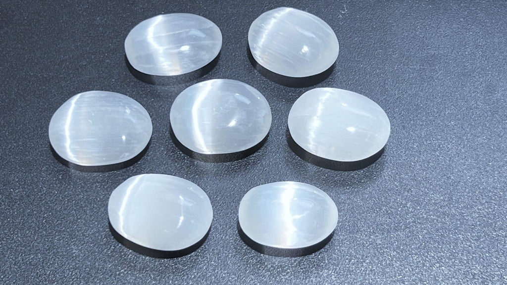 Selenite Crystal Mini Palm Stone Orbs