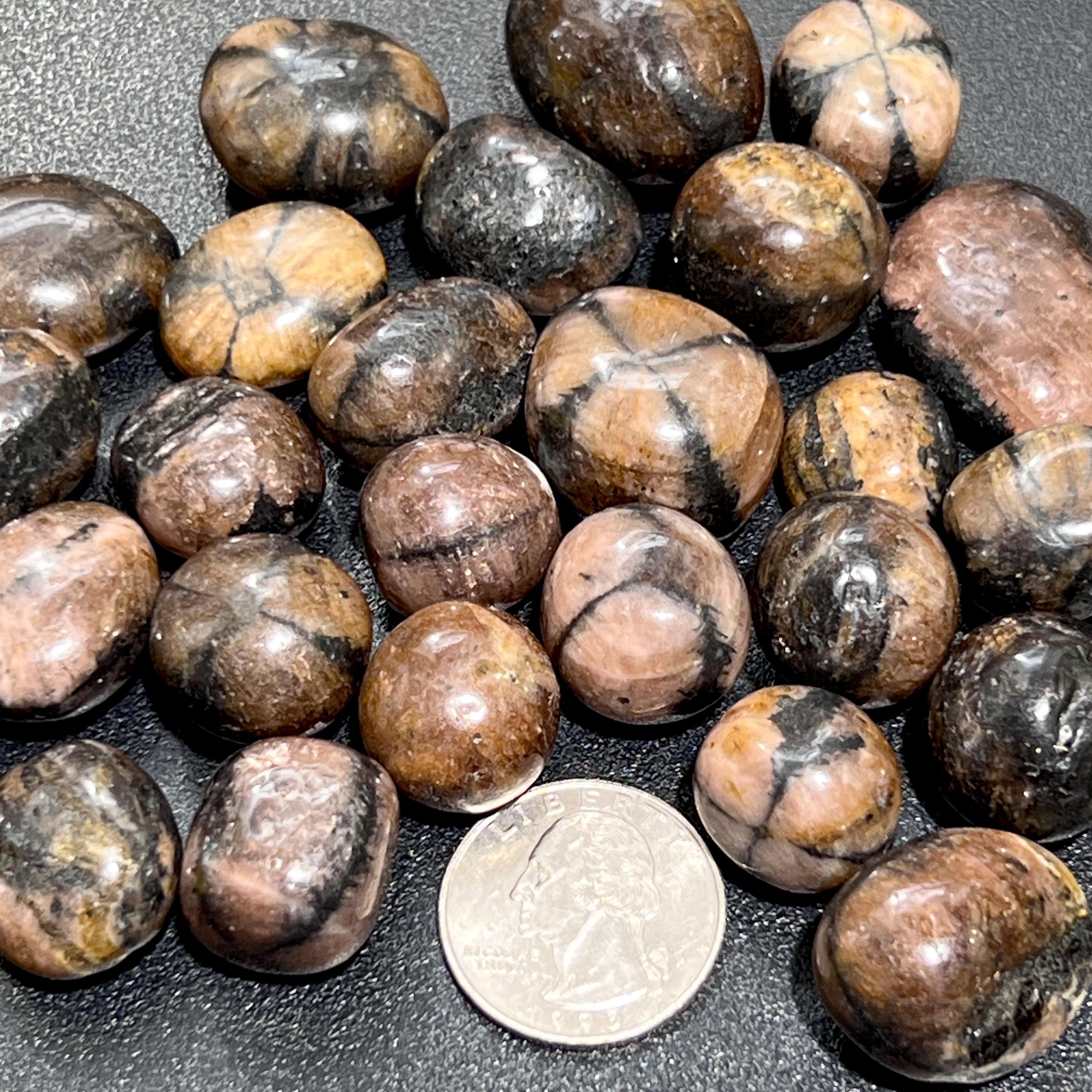 Chiastolite Mixed Quality (Fairy Cross Stone) Tumbled Crystals