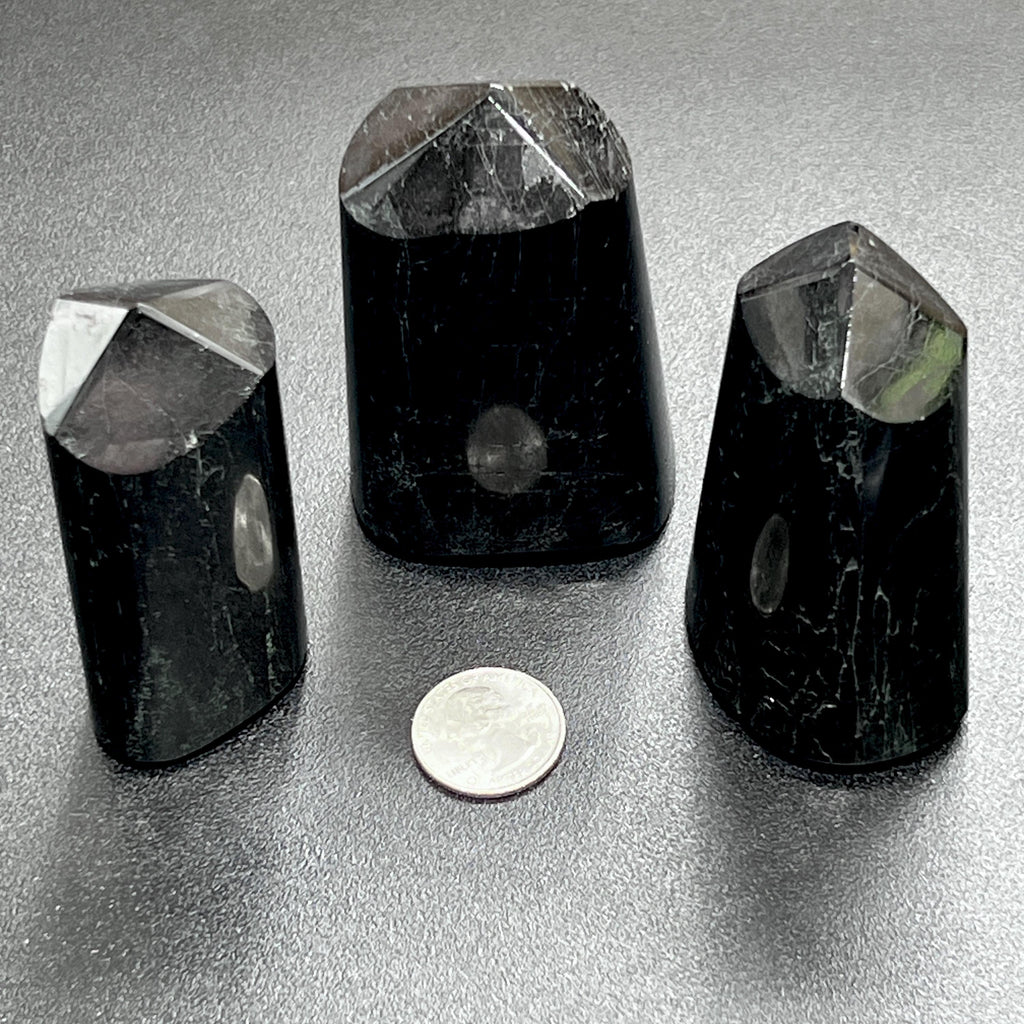Black Tourmaline Point Tower Statue