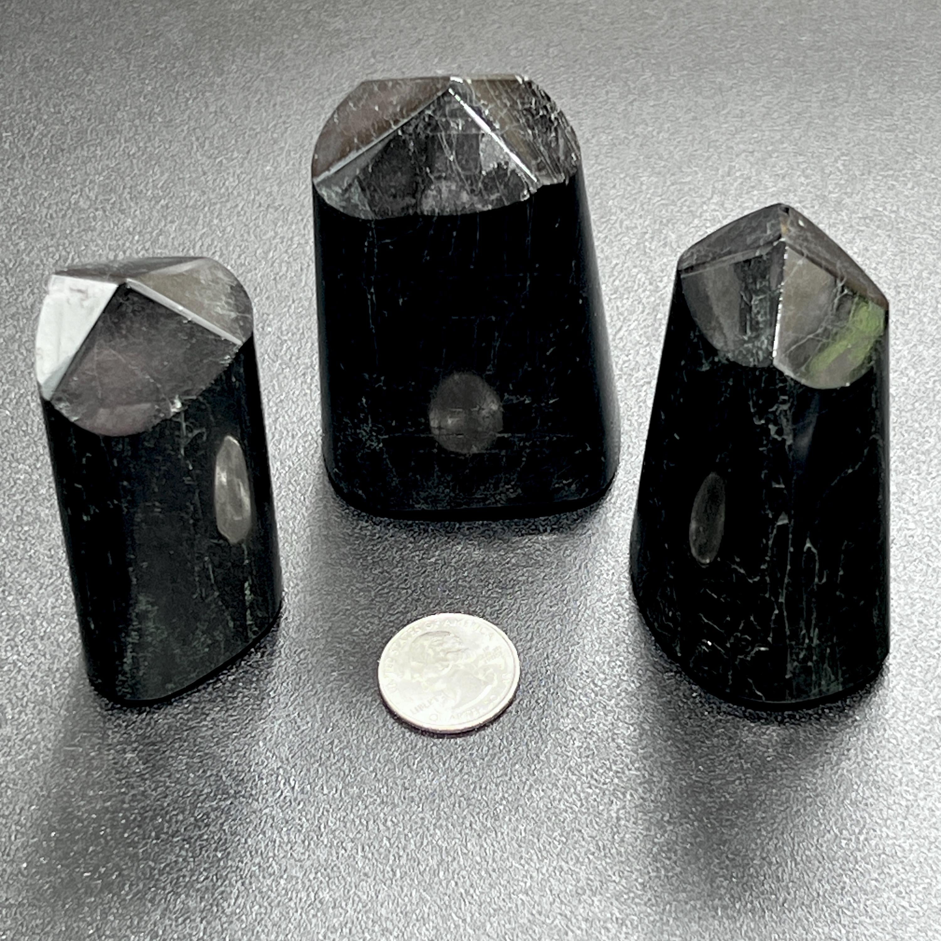 Black Tourmaline Point Tower Statue