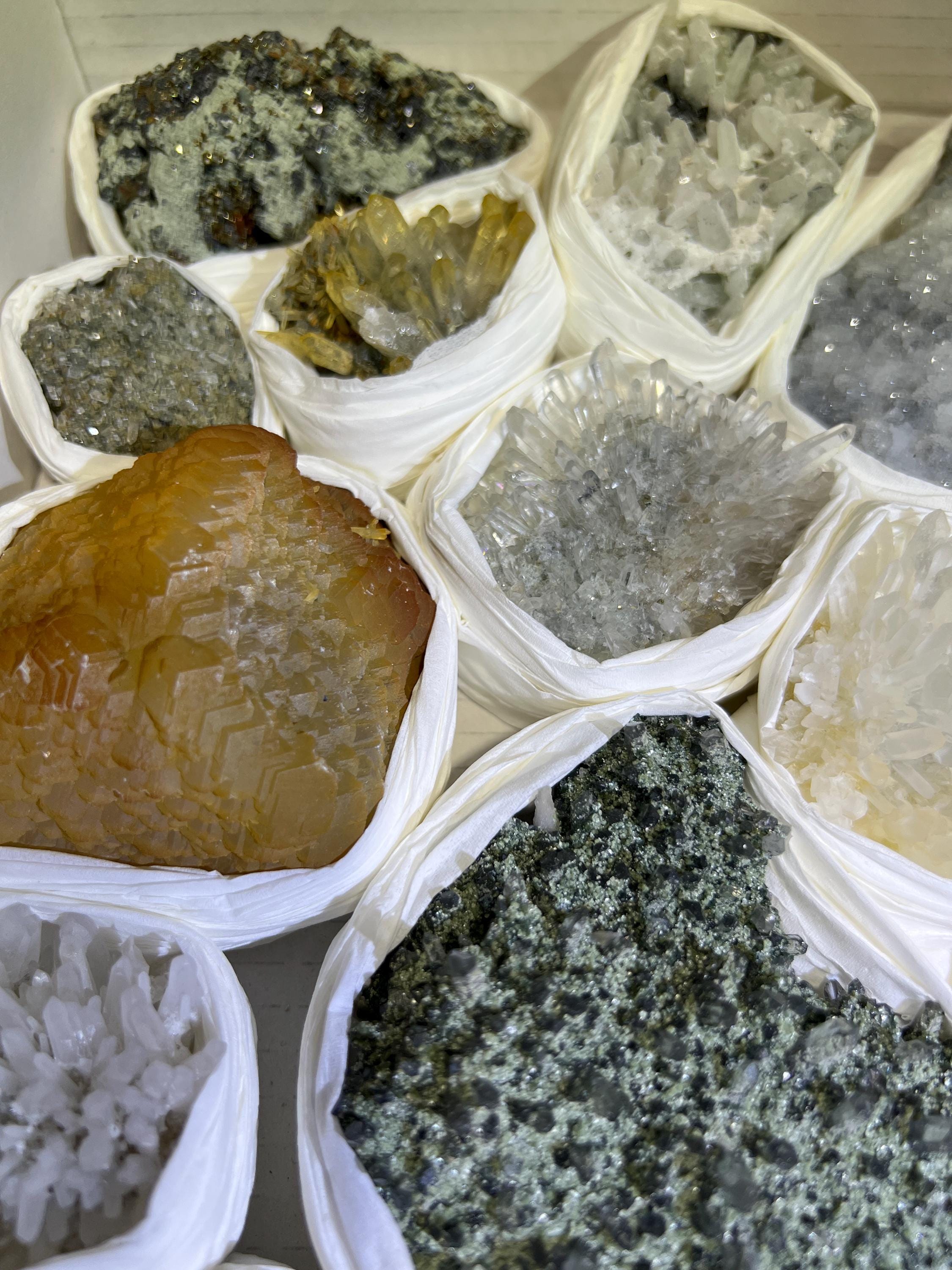 Bolivian Minerals Crystal Mixed Collection (Large 15x10 Inch Flat)