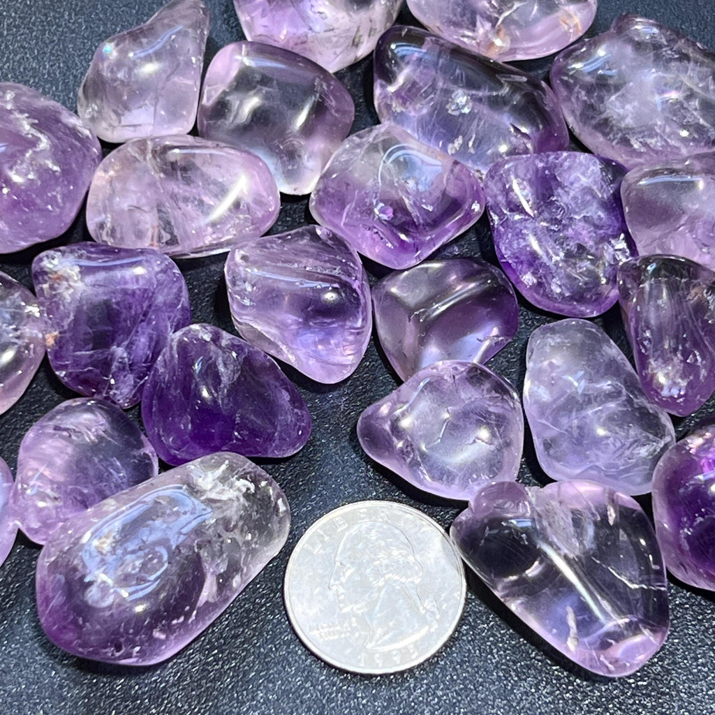 Purple Amethyst Crystal Tumbled Stones