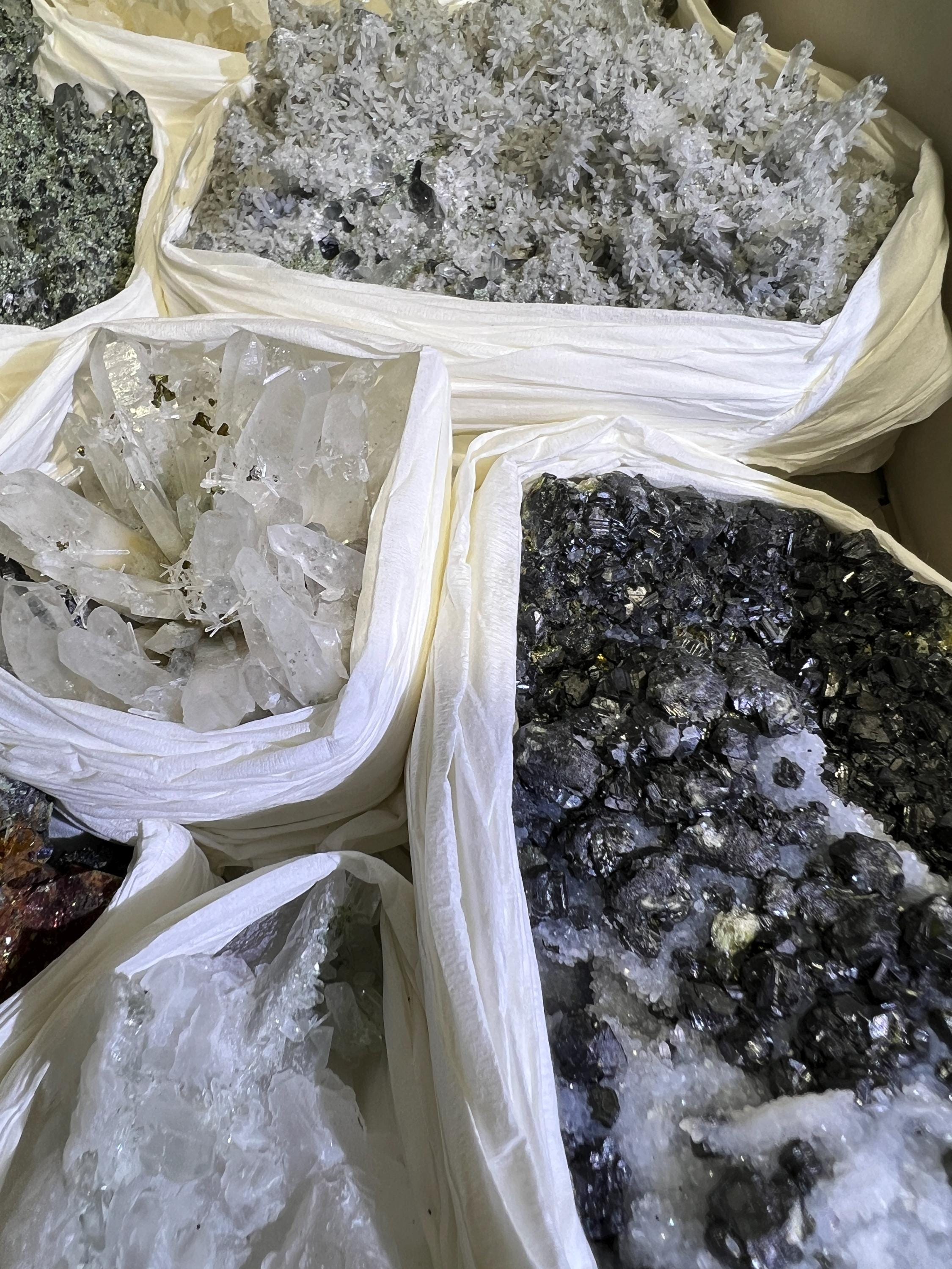 Bolivian Minerals Crystal Mixed Collection (Large 15x10 Inch Flat)