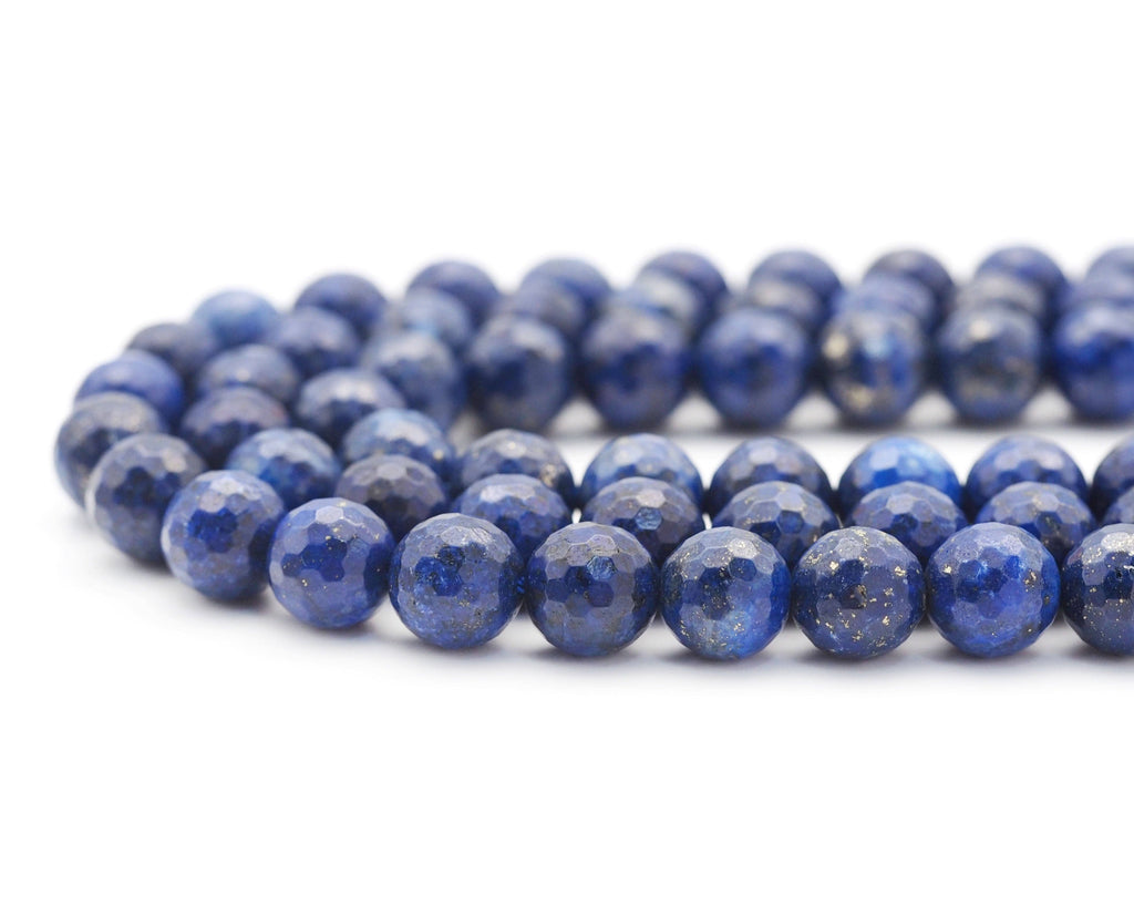 Natural Round Faceted Lapis Beads, 6mm/8mm/10mm, Sku#U1446