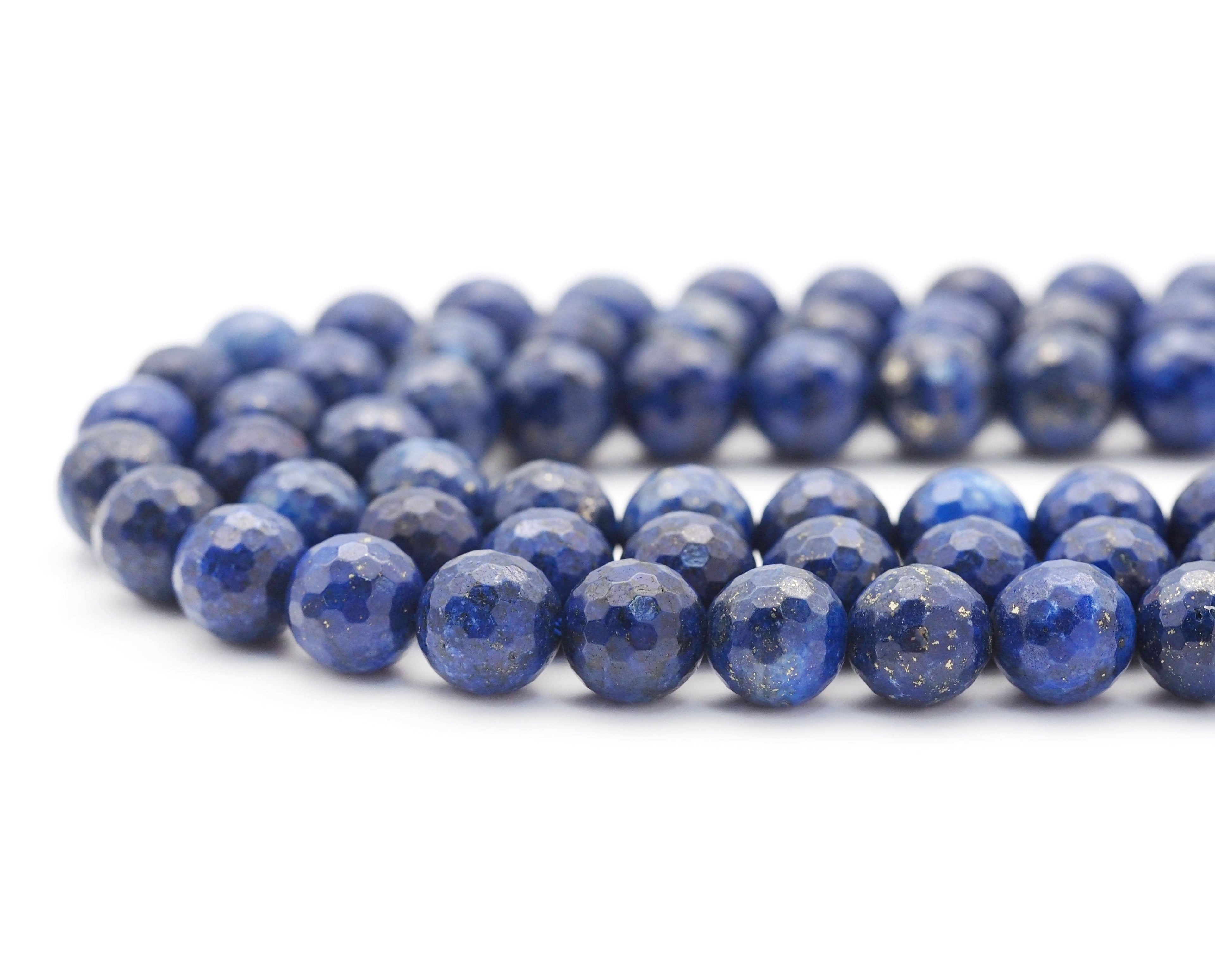 Natural Round Faceted Lapis Beads, 6mm/8mm/10mm, Sku#U1446