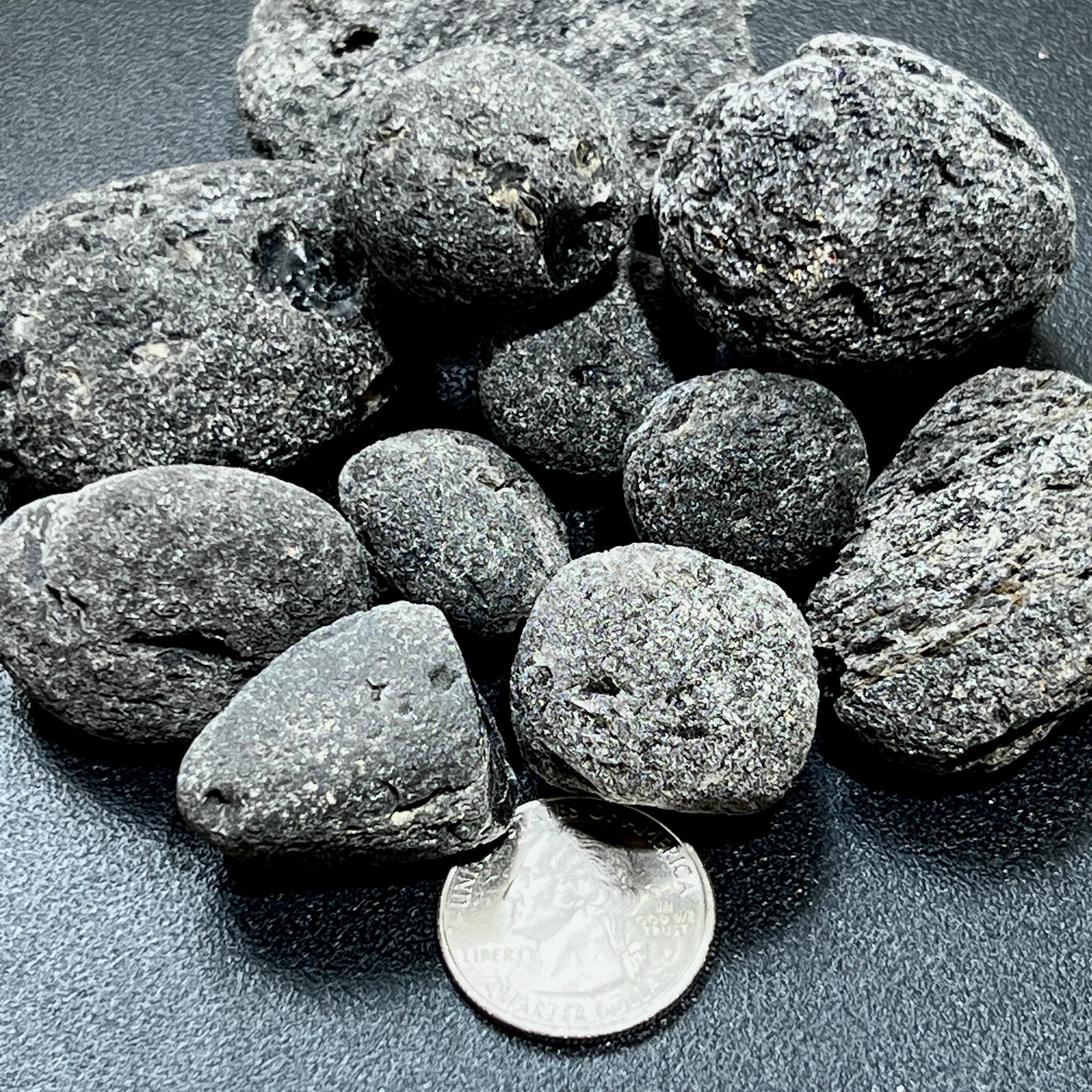 Agni Manitite Ancient Obsidian Volcanic Glass Stone (Pearl of Divine Fire / Cintamani Stone)