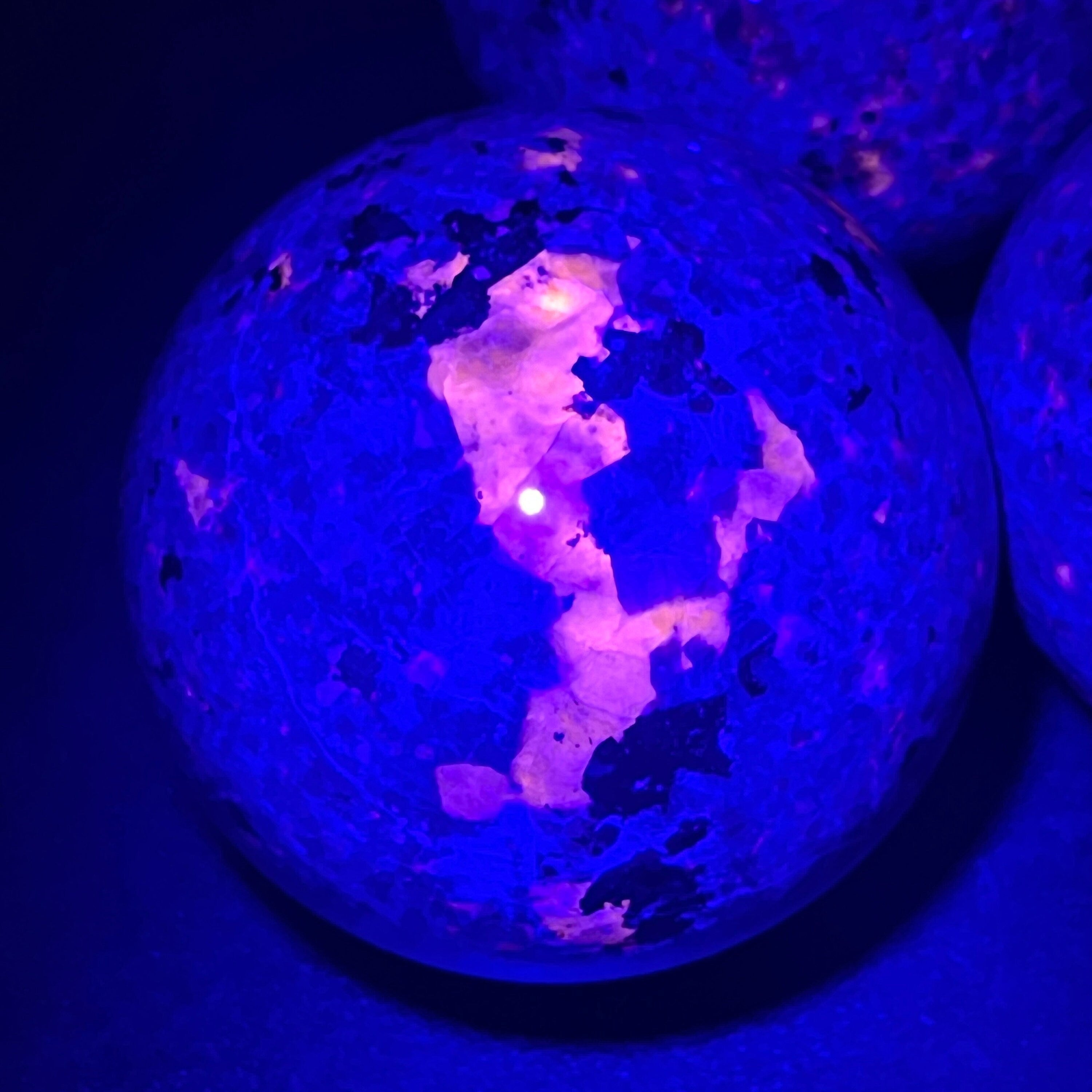 Large Syenite Polished Spheres (UV Reactive)