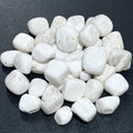 White Scolecite Zeolite Crystal Tumbled Stones