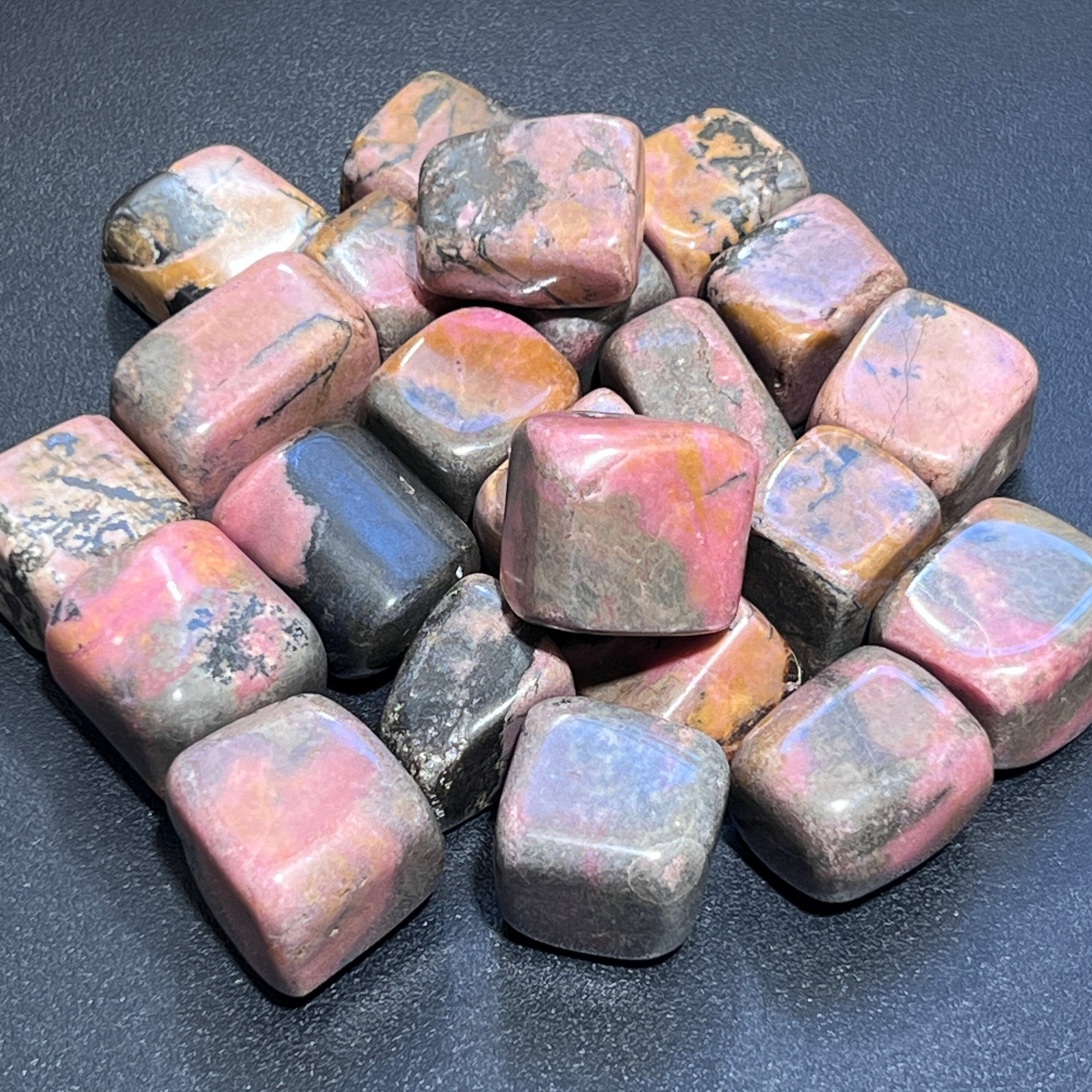Pink Rhodonite Tumbled Stones