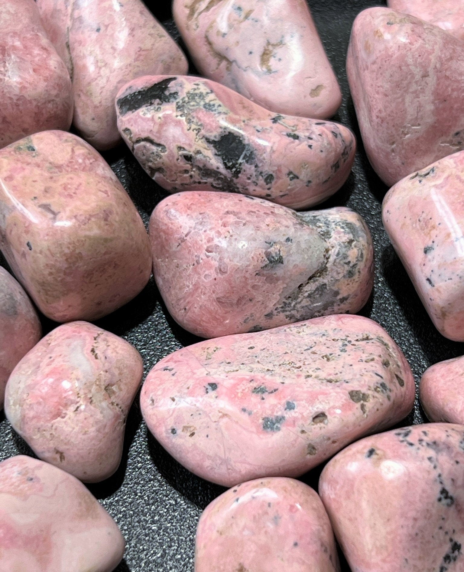 Pink Rhodonite Tumbled Stones