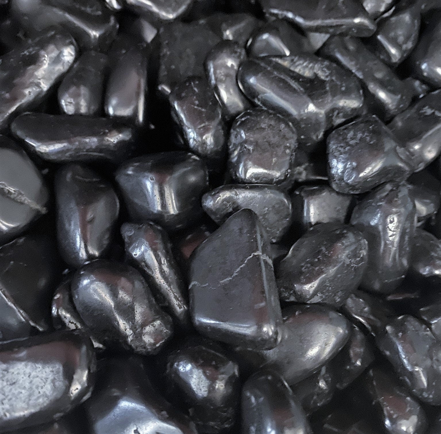 Black Shungite Tumbled Stones Type 2 Specimen
