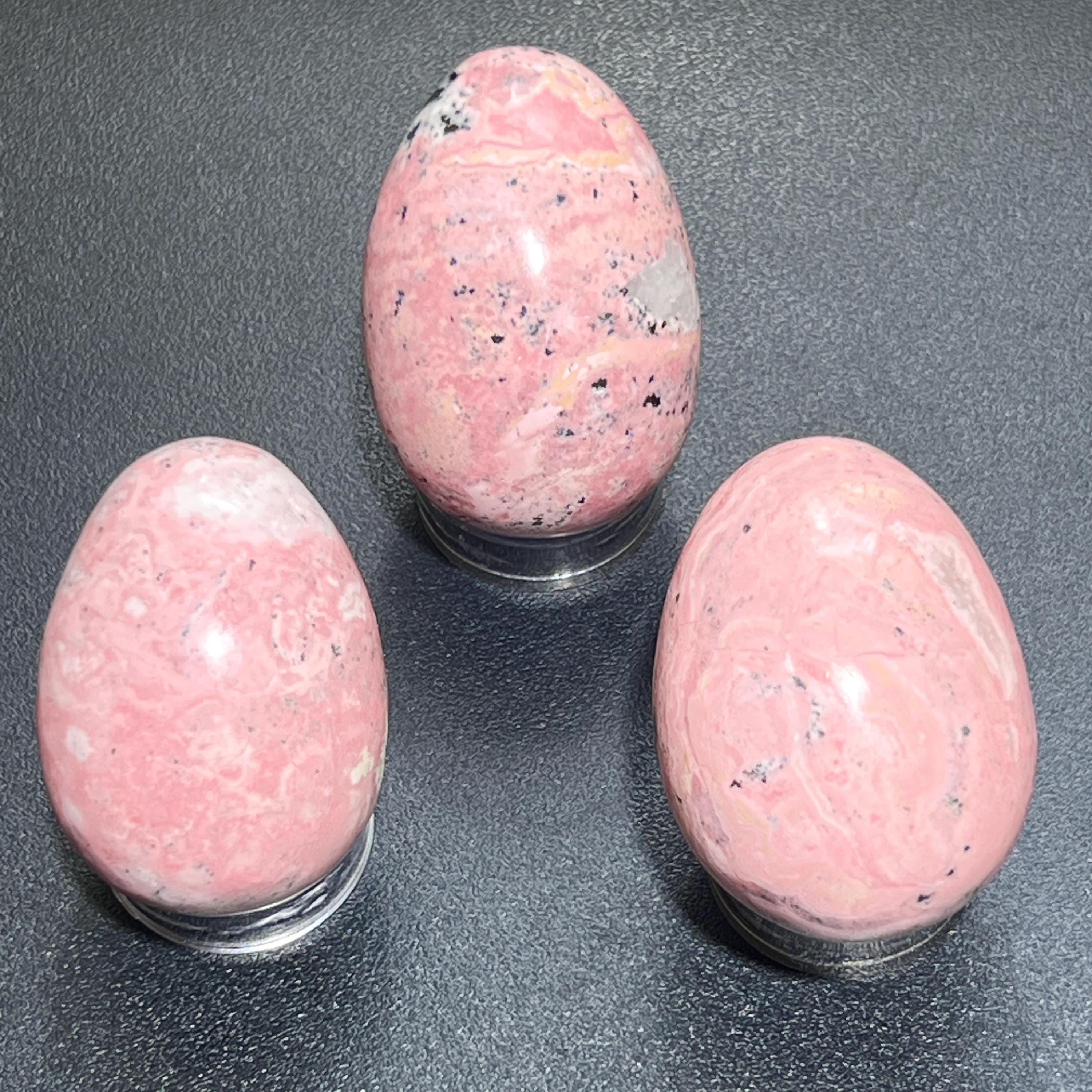 Pink Rhodonite Crystal Egg