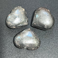 Hematite Puffy Heart Polished Carving