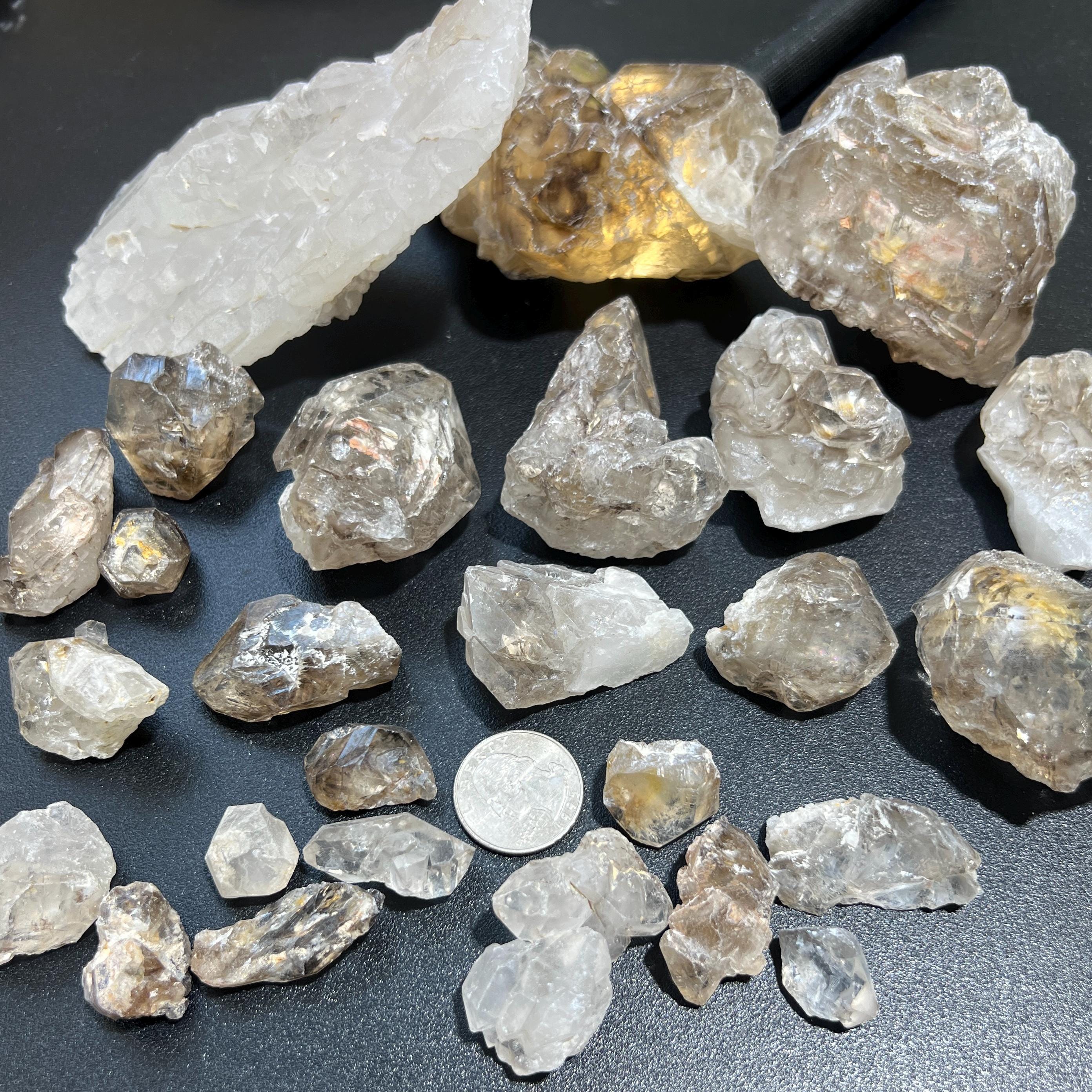 Elestial Alligator Quartz Raw Crystal Clusters