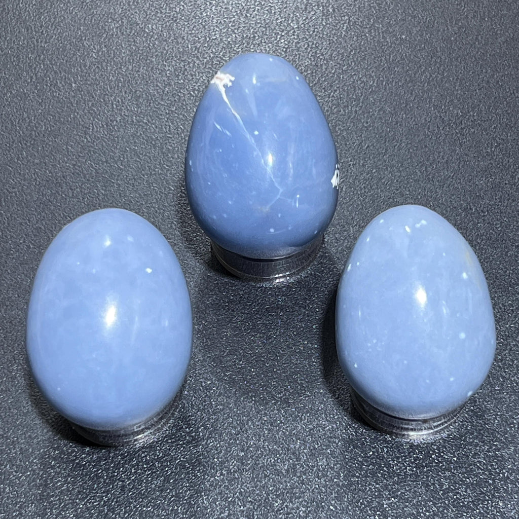 Blue Angelite Crystal Egg