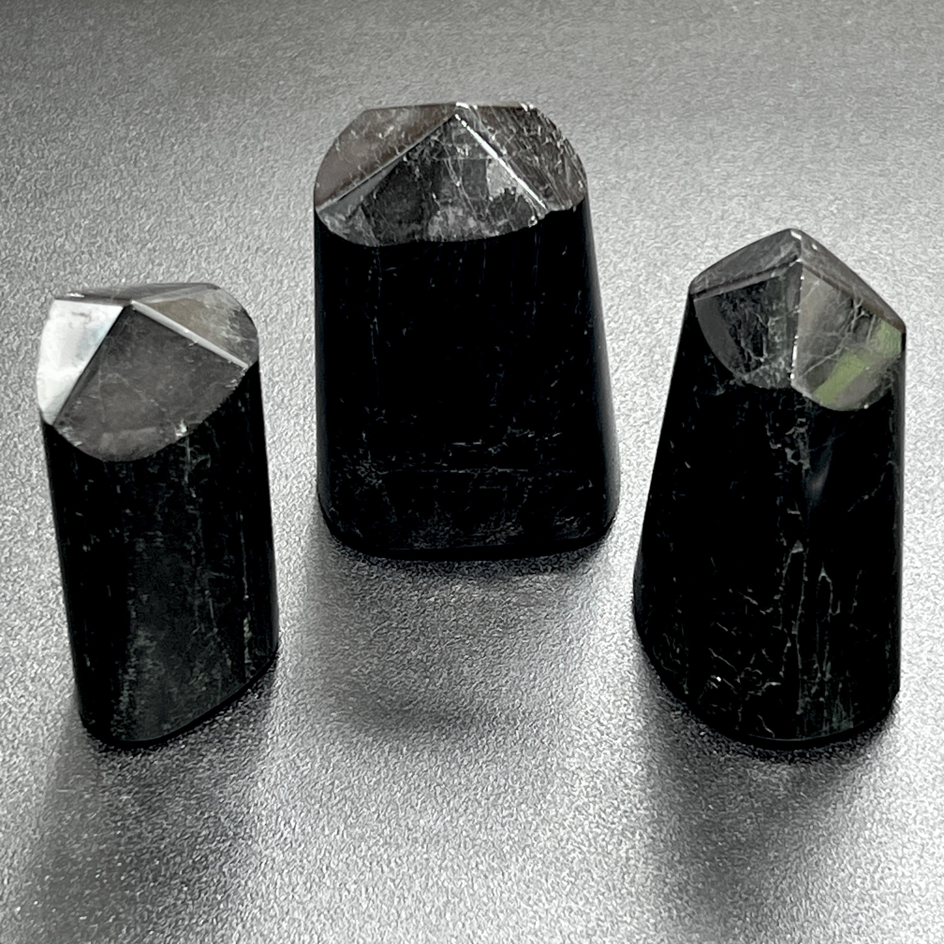 Black Tourmaline Point Tower Statue
