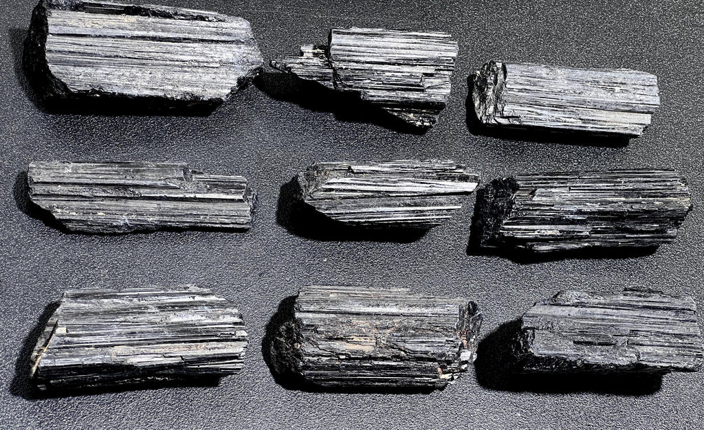 Black Tourmaline Large Raw Crystals (1-3 Inches)