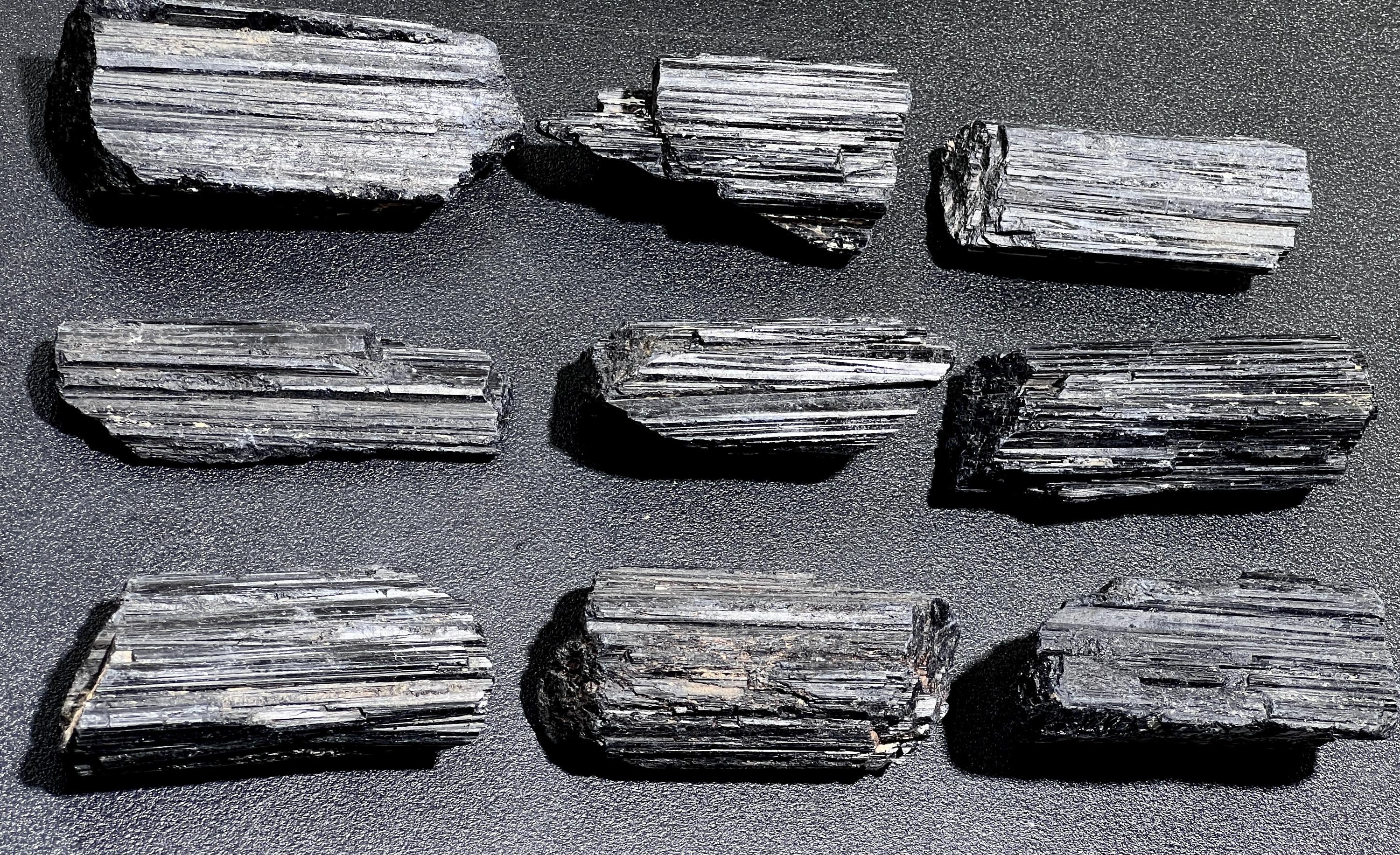 Black Tourmaline Large Raw Crystals (1-3 Inches)