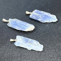 Kyanite Crystal Point Pendant (Silver Plated)
