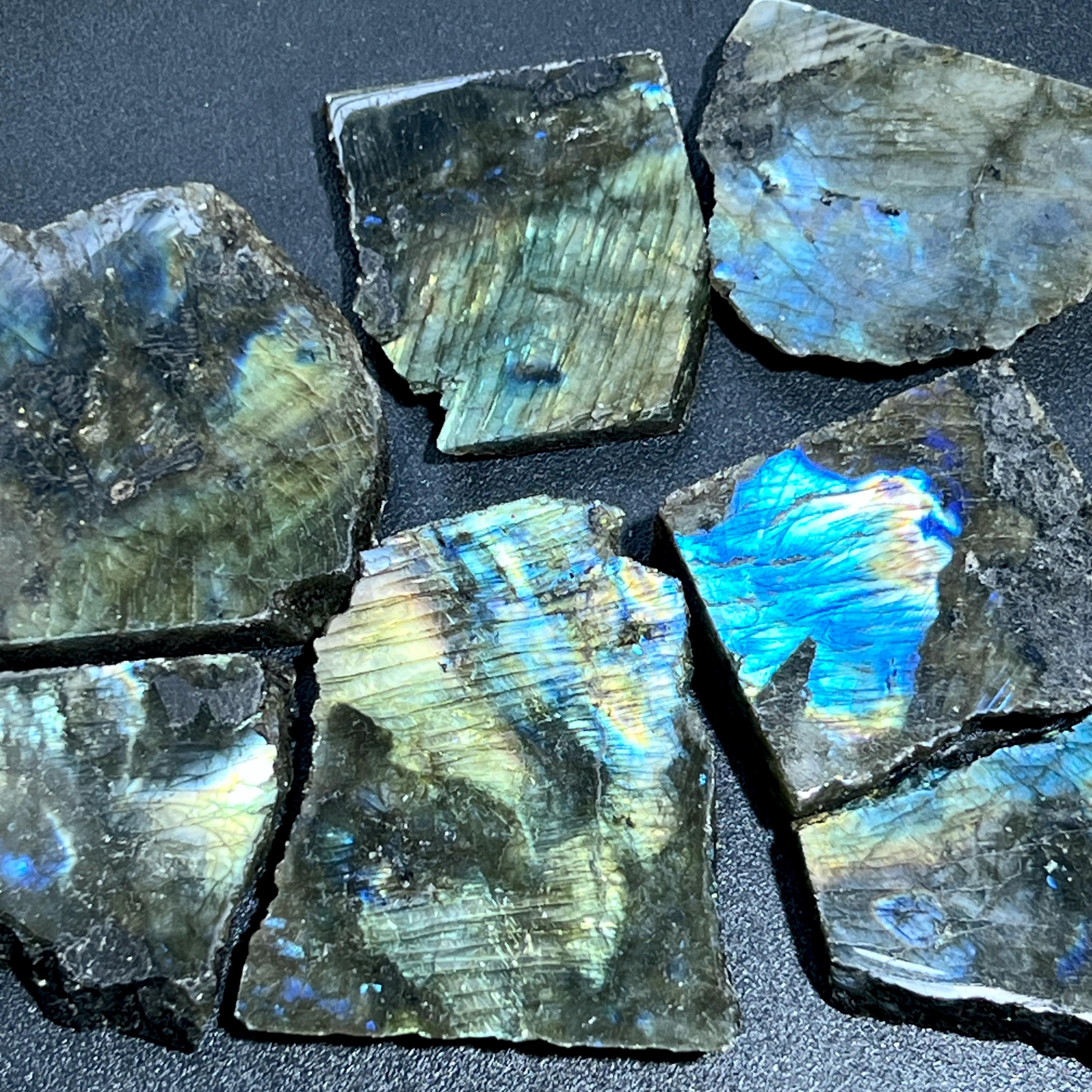 Labradorite Polished Rough Cut Slab Tiles