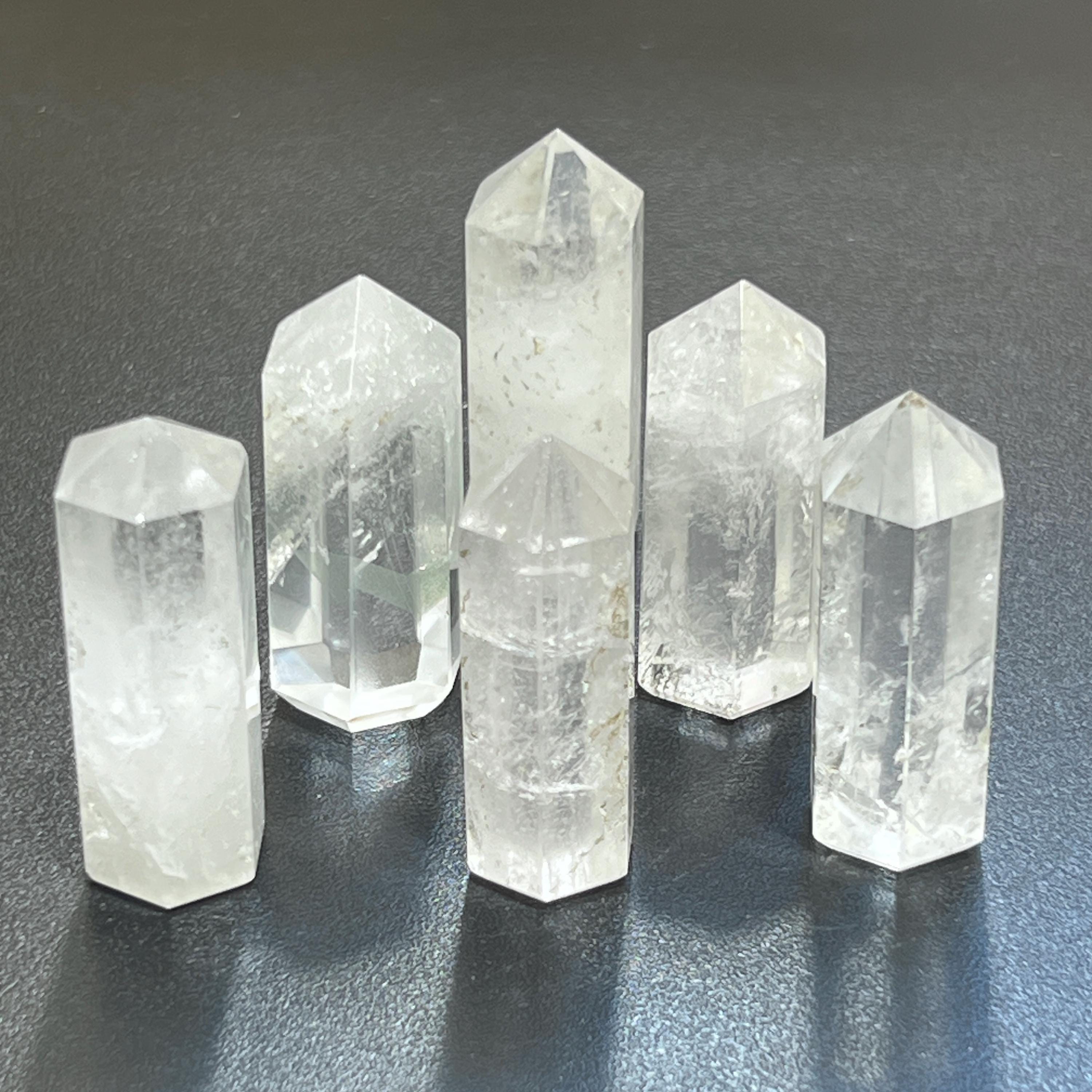 Clear Quartz Crystal Point Obelisk Tower