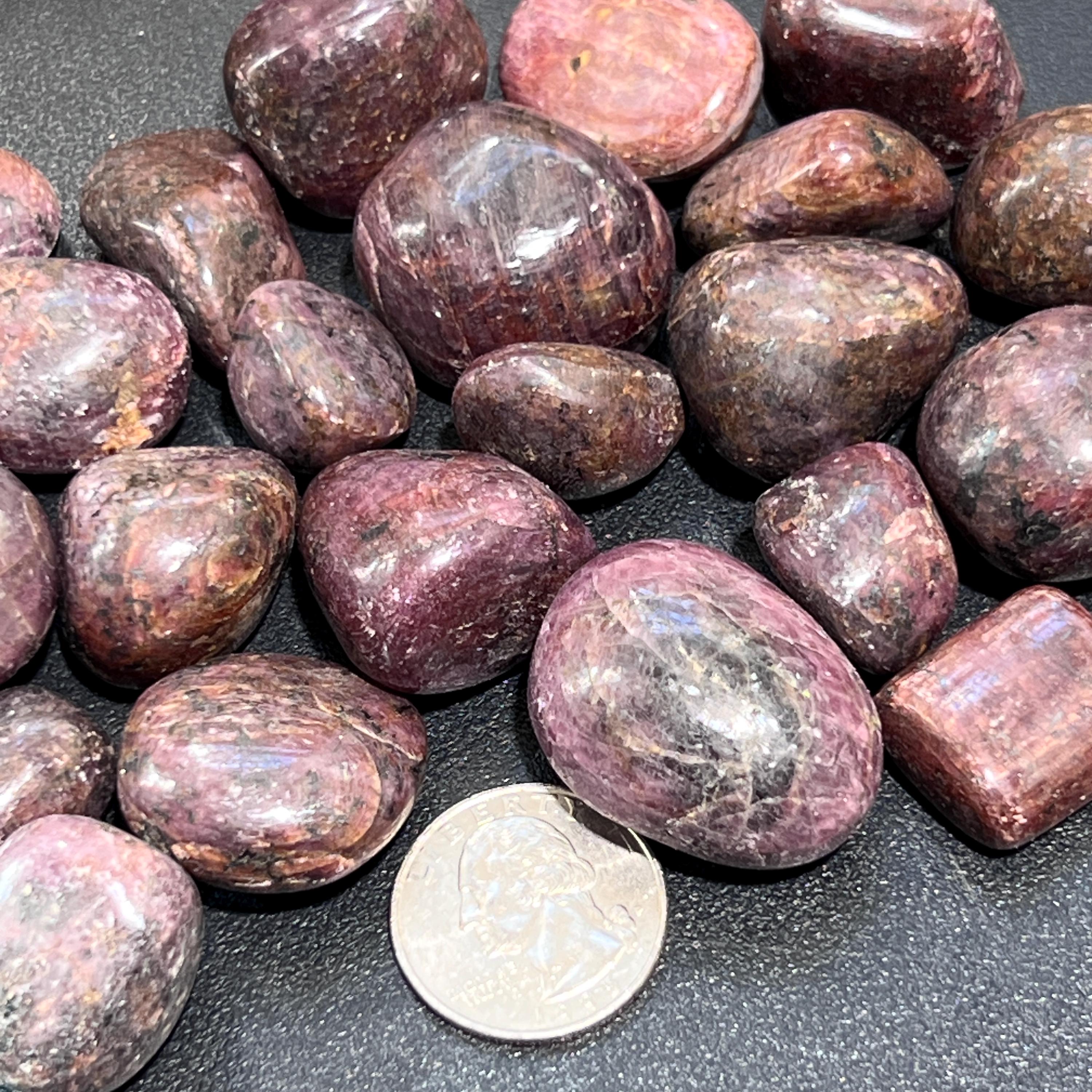 Red Ruby Crystal Tumbled Stones (UV Reactive)