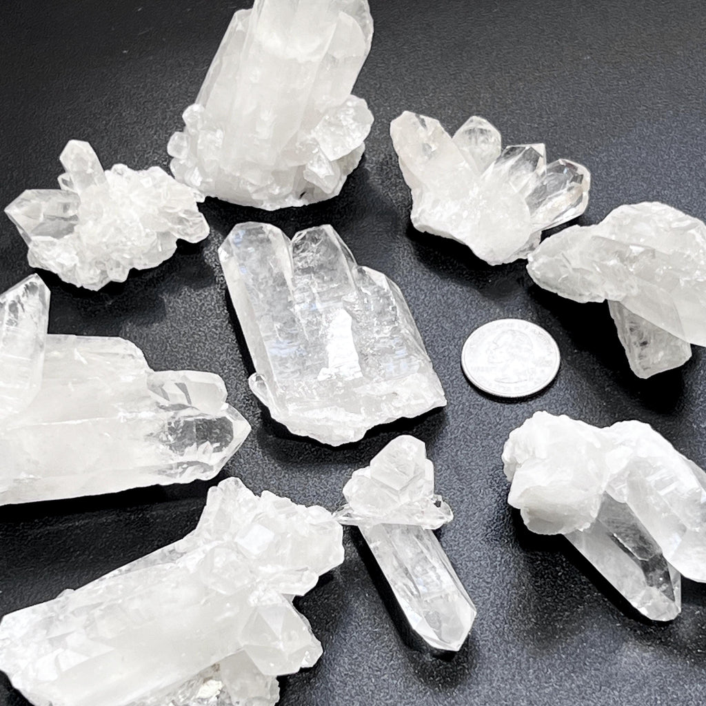 Clear Quartz Crystal Clusters (Extra Quality)