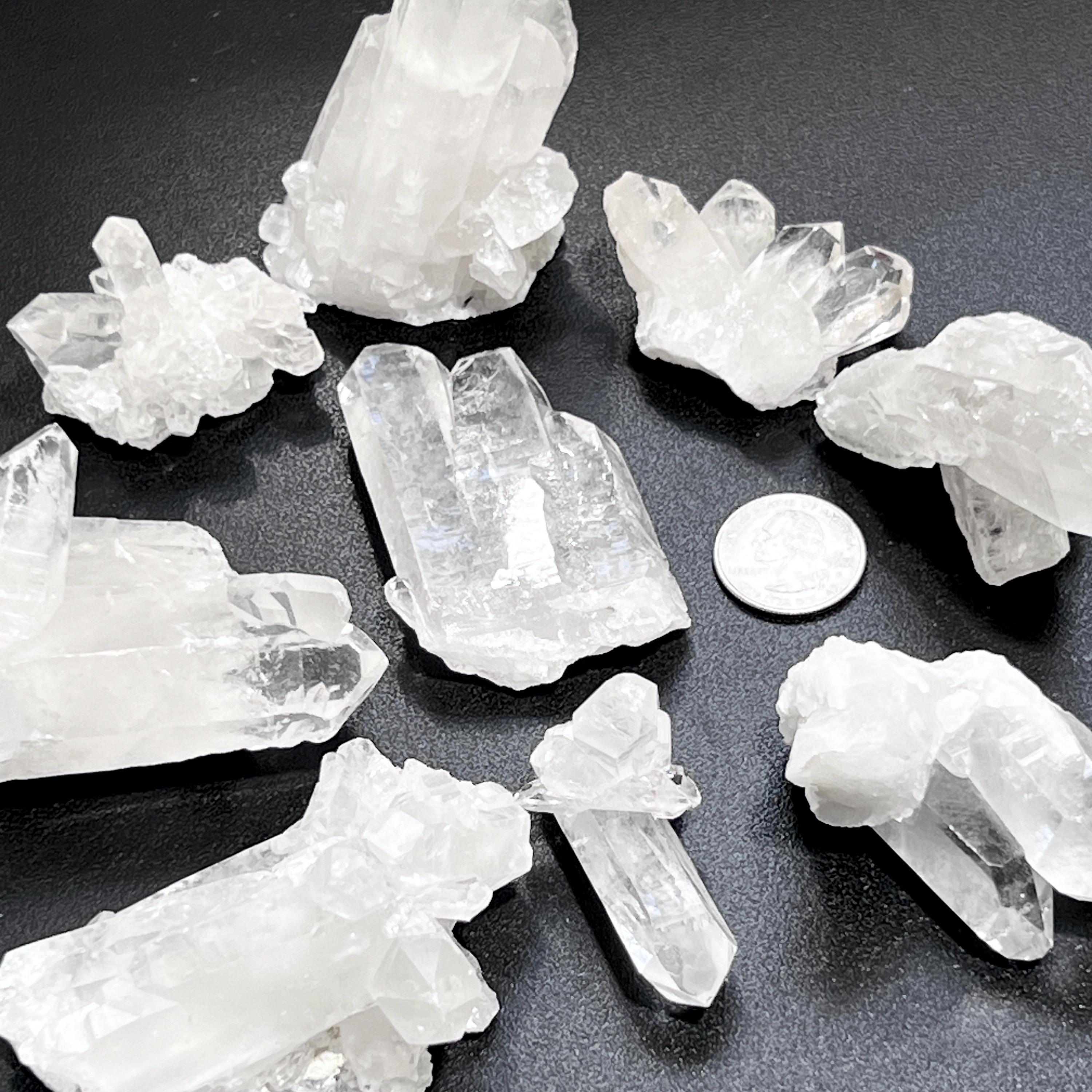 Clear Quartz Crystal Clusters (Extra Quality)