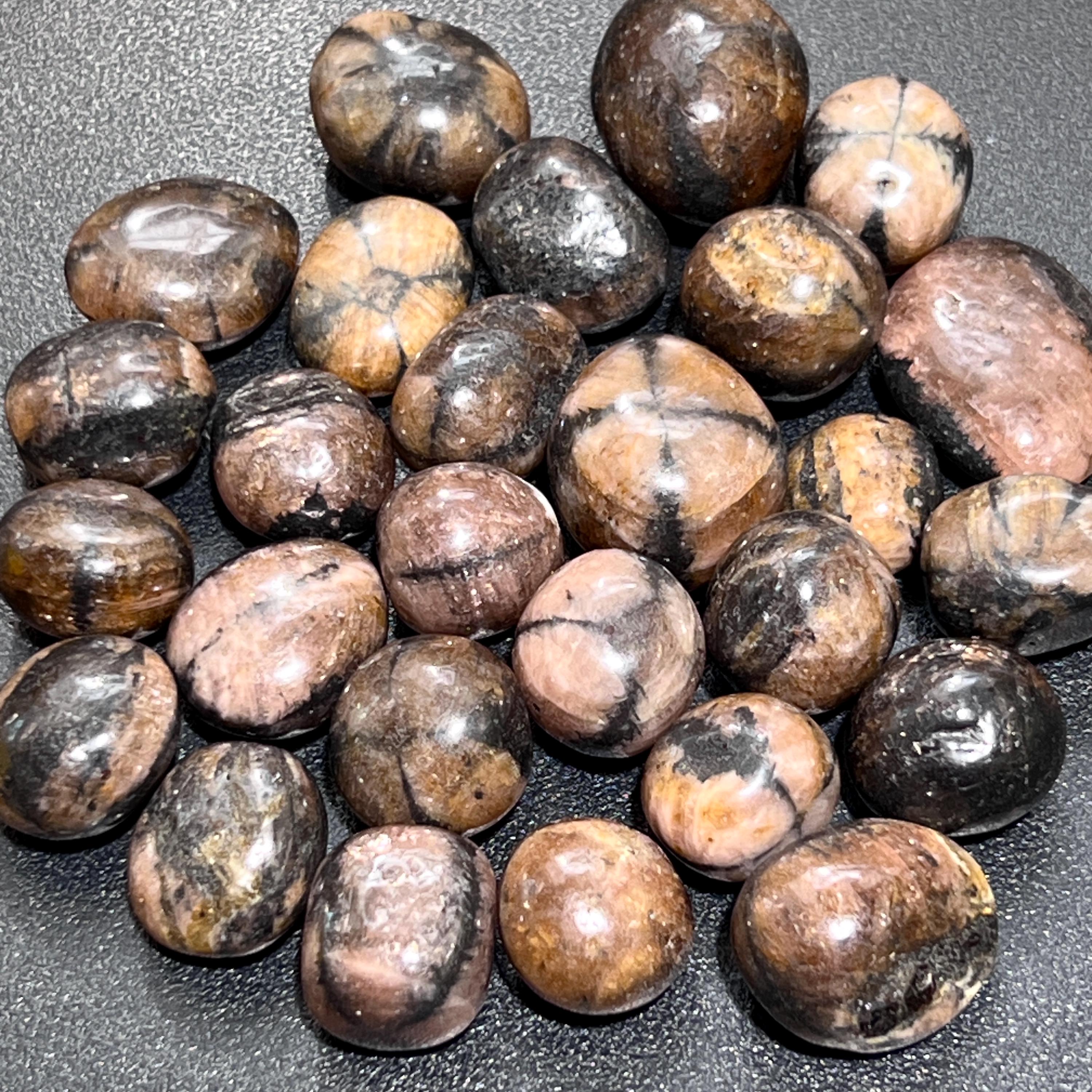 Chiastolite Mixed Quality (Fairy Cross Stone) Tumbled Crystals