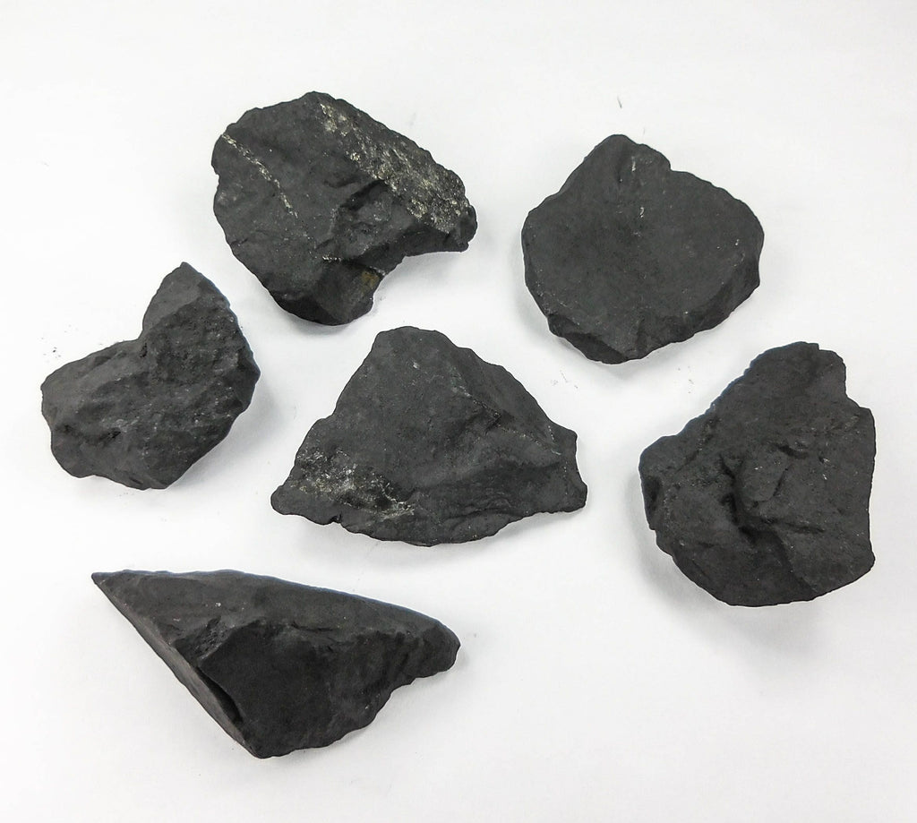 Black Shungite Type-2 Rough Raw Stones