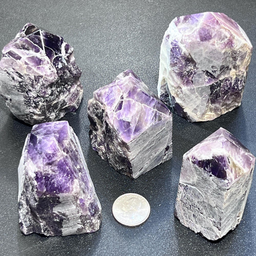 Banded Amethyst Crystal Point Tower