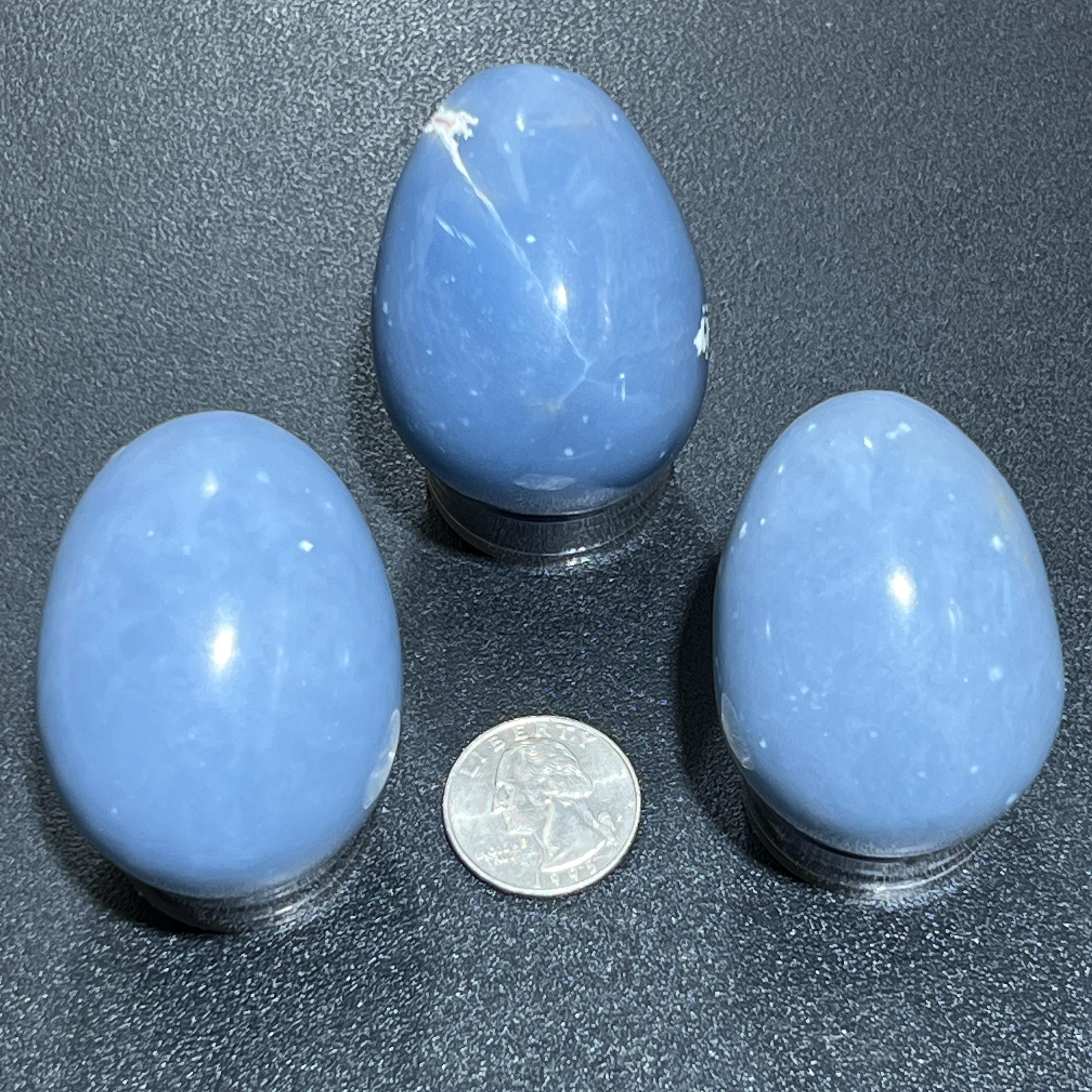Blue Angelite Crystal Egg