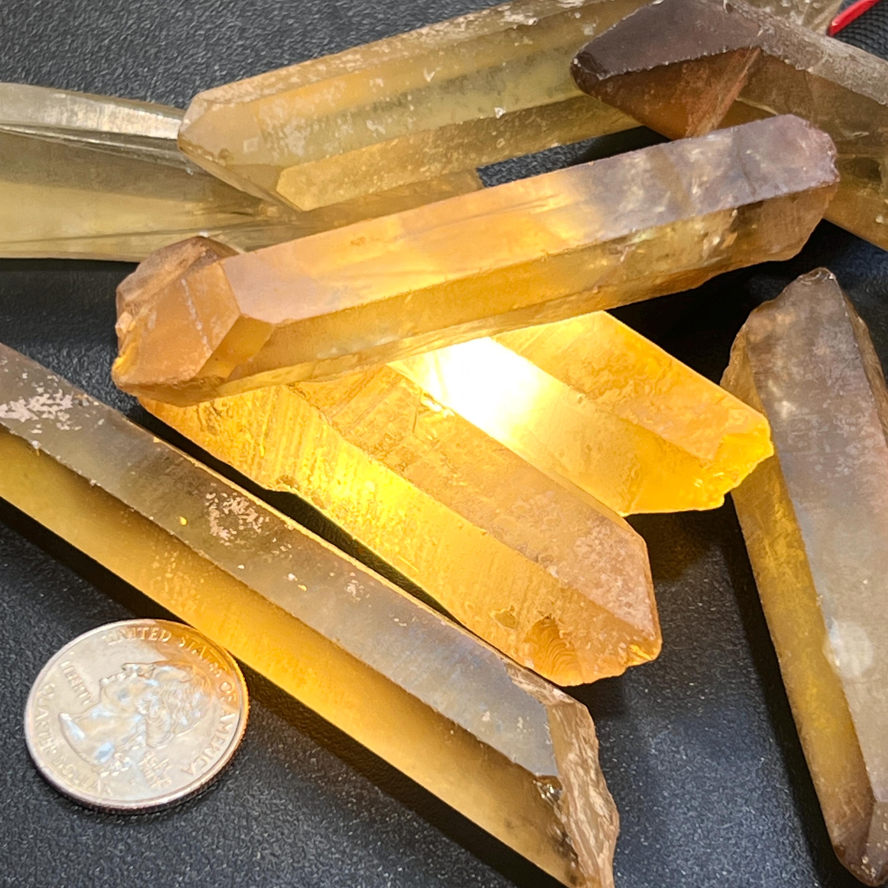 Citrine Crystal Points Extra Large Natural (Single or Double Terminated, 2-4 Inches)