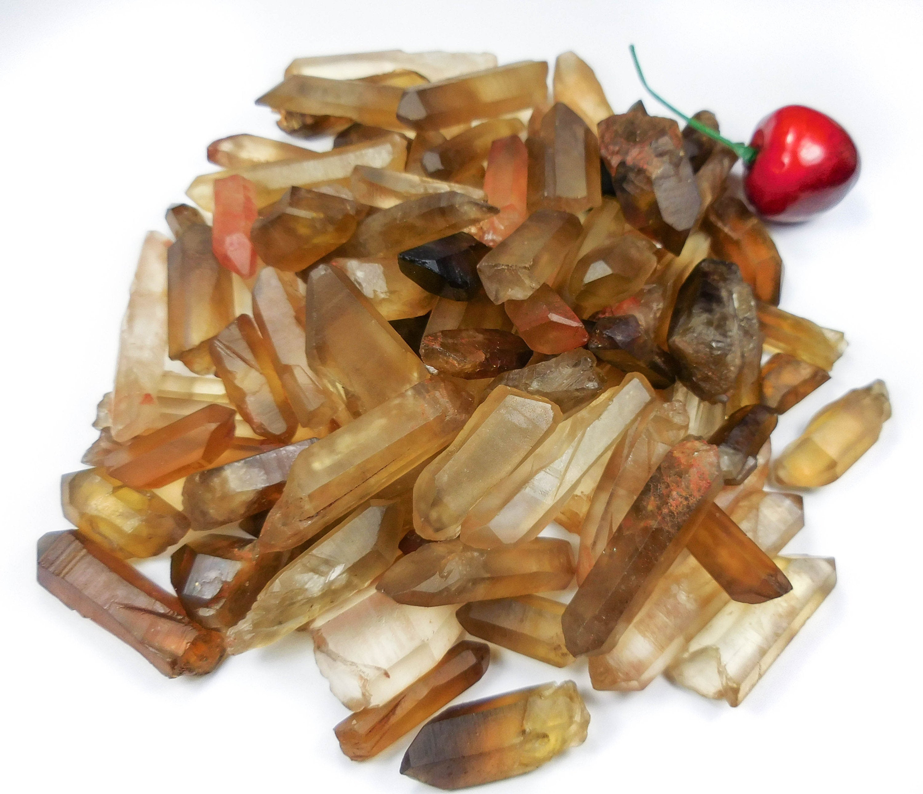 Natural Untreated Citrine Crystal Points Lot 50 Grams (6 to 10 pcs)