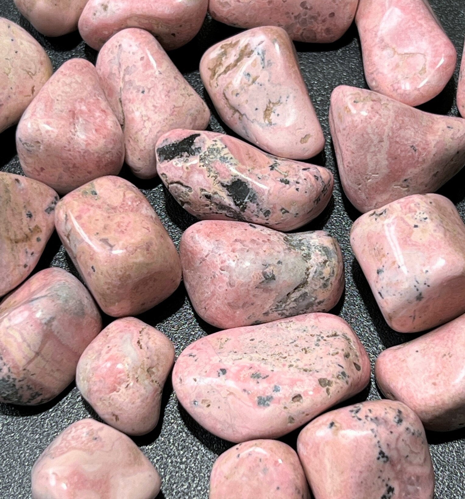 Pink Rhodonite Tumbled Stones