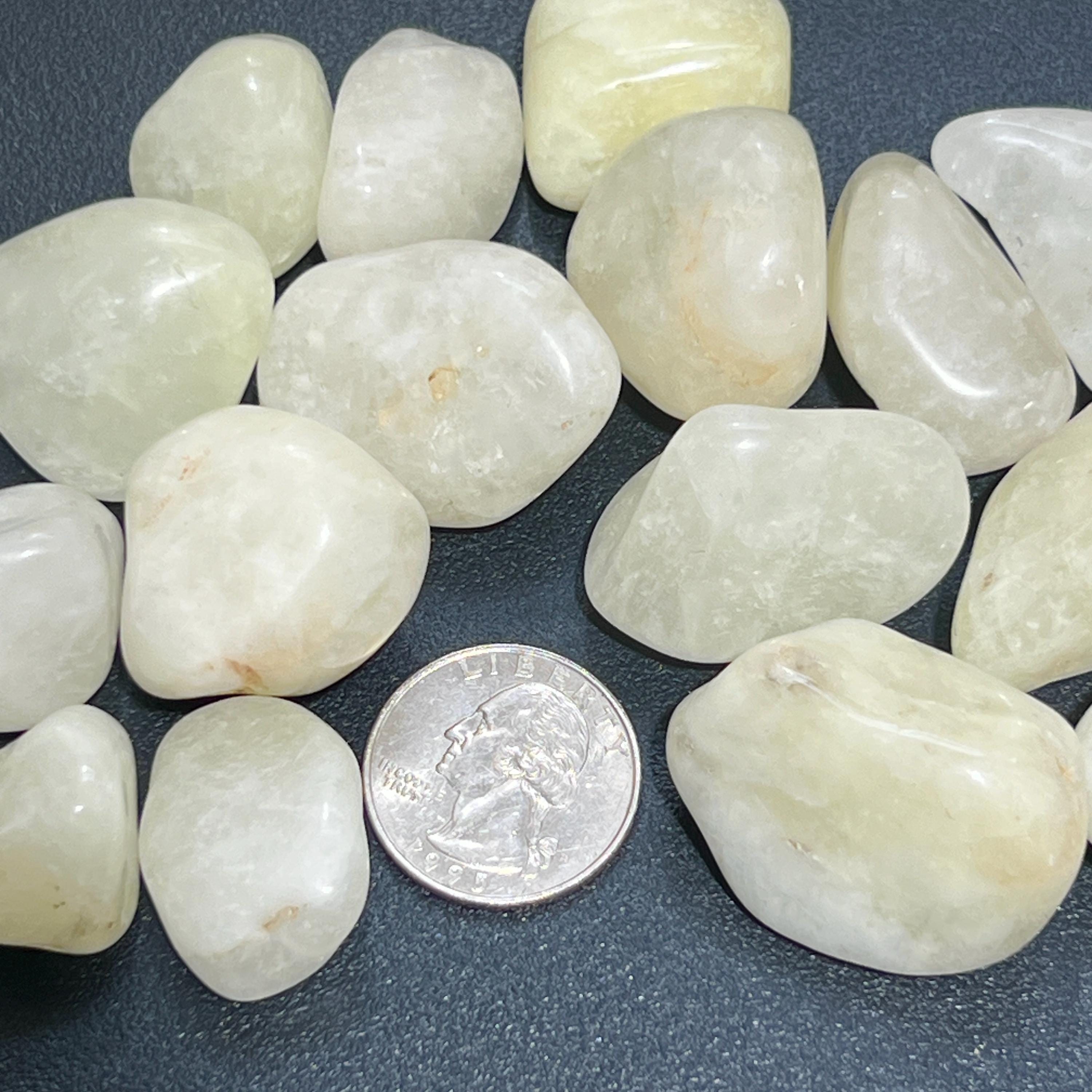 Yellow Quartz Crystal Tumbled Stones